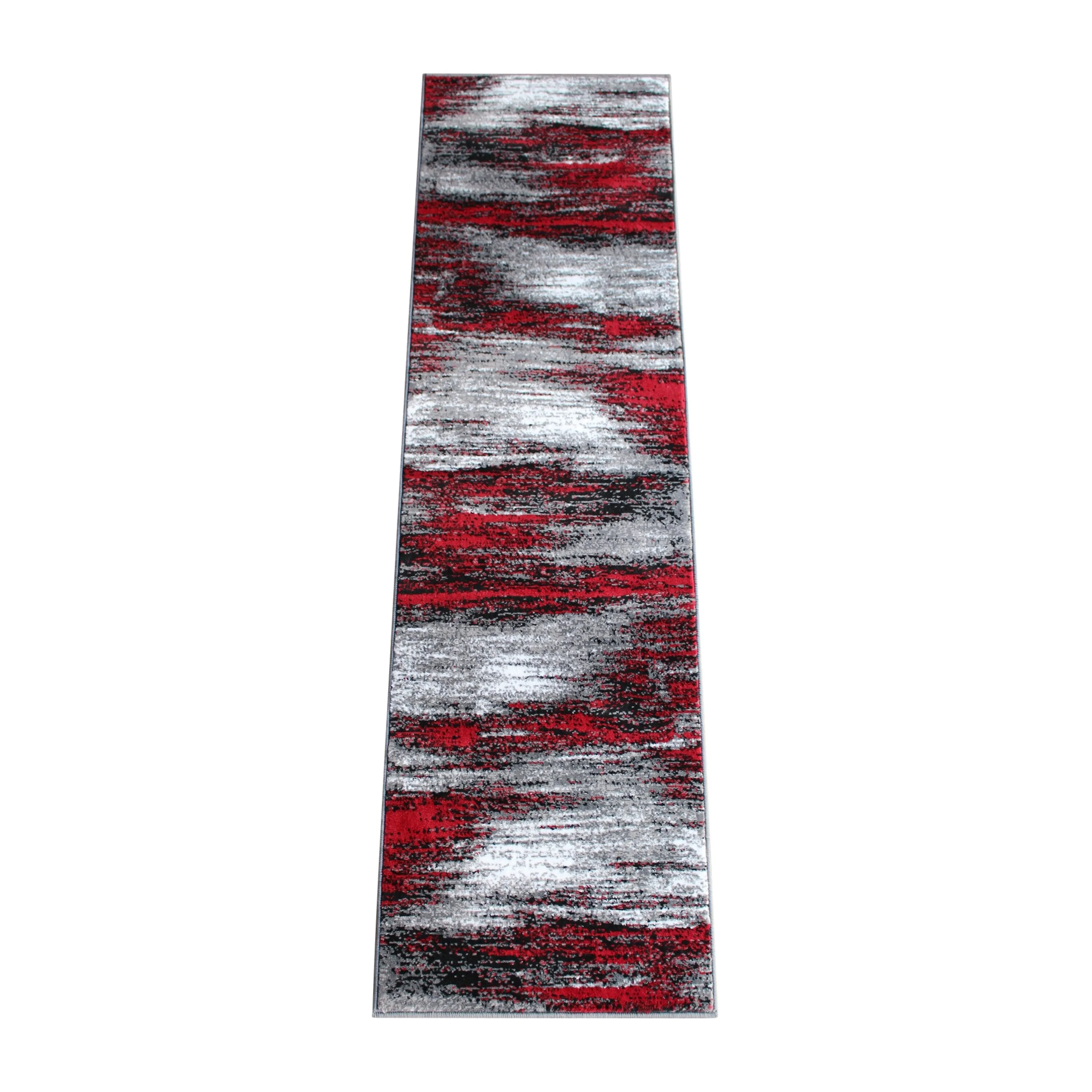 Abstract Style Accent Area Rug - Scraped Pattern