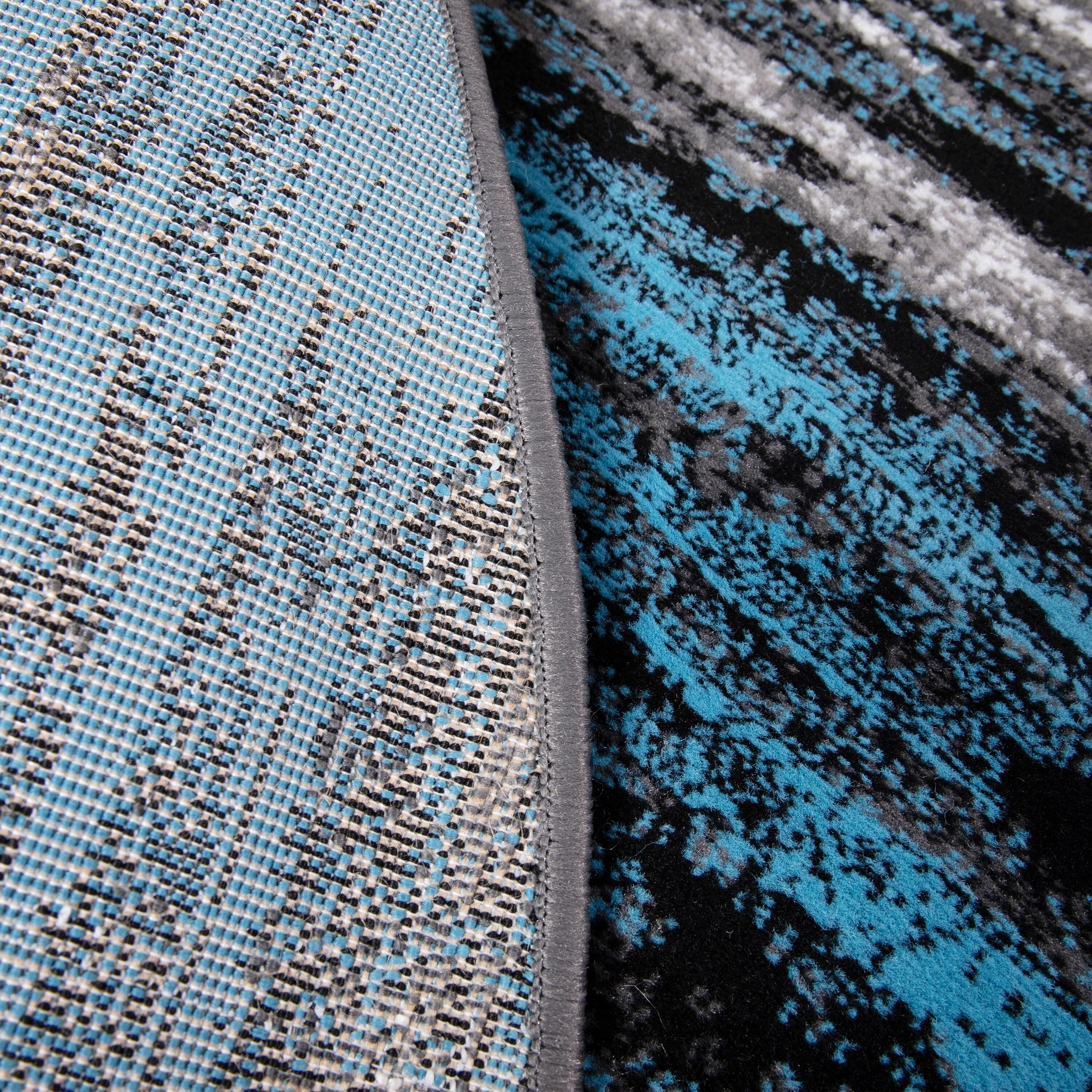 Abstract Style Accent Area Rug - Scraped Pattern