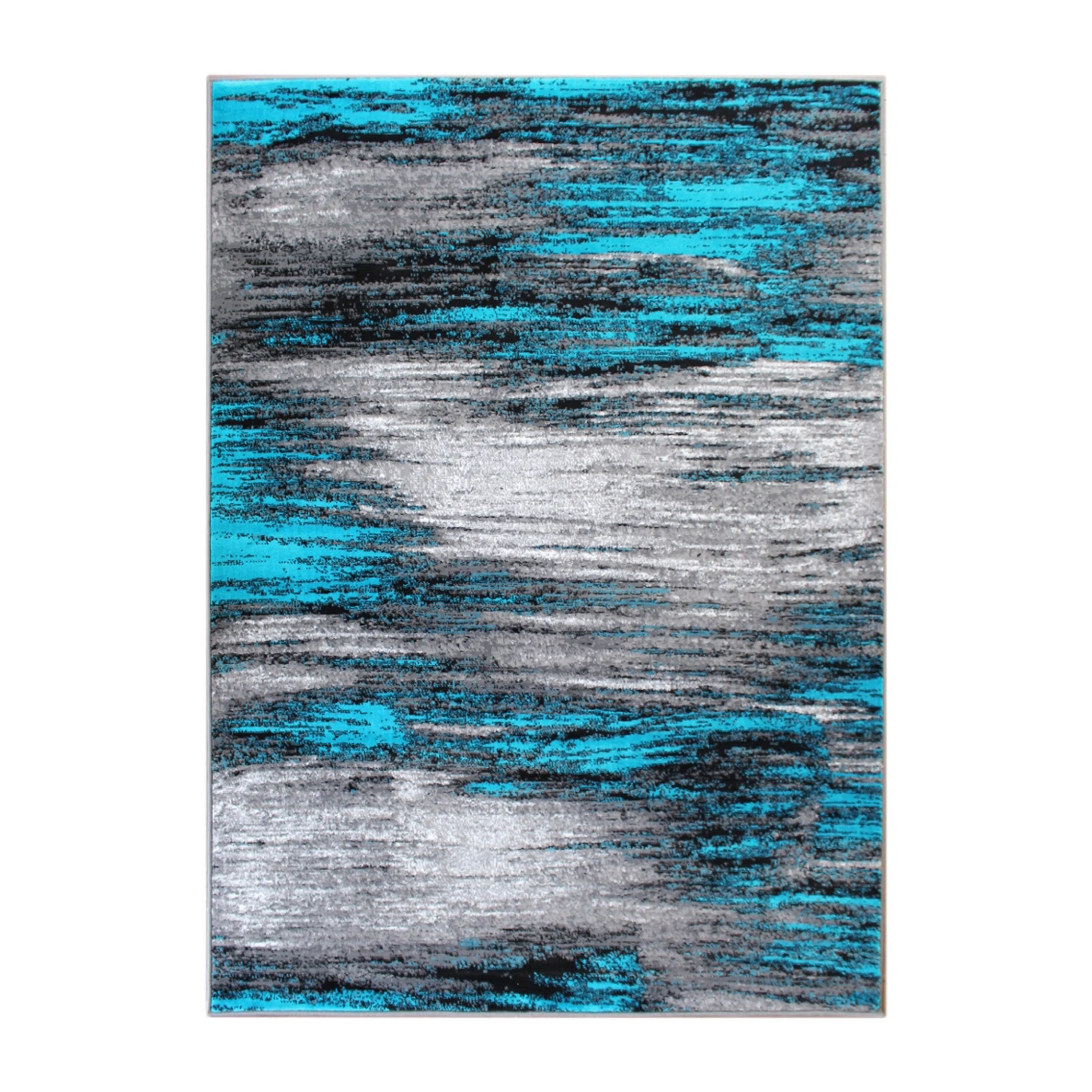 Abstract Style Accent Area Rug - Scraped Pattern