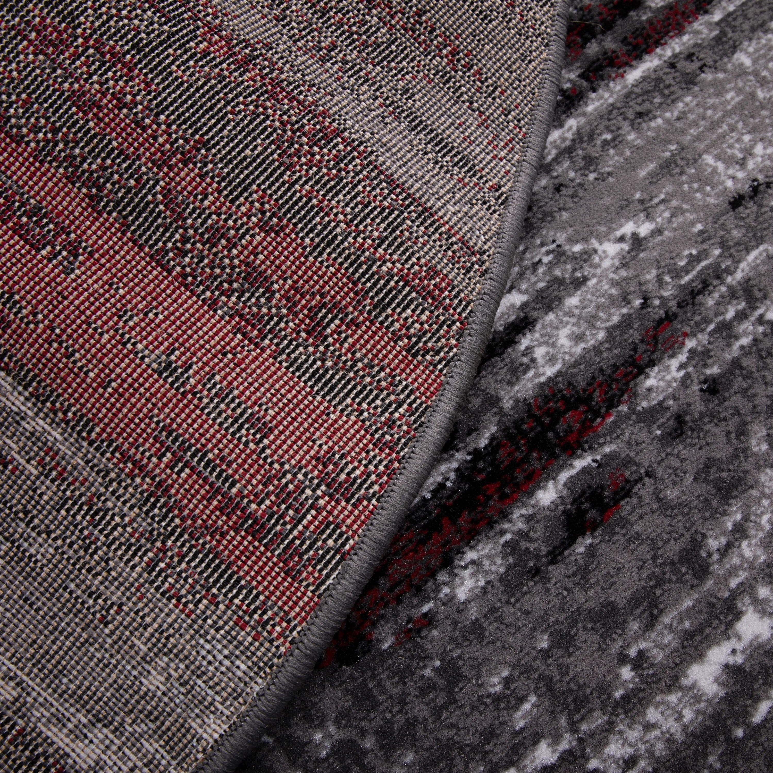 Abstract Style Accent Area Rug - Scraped Pattern