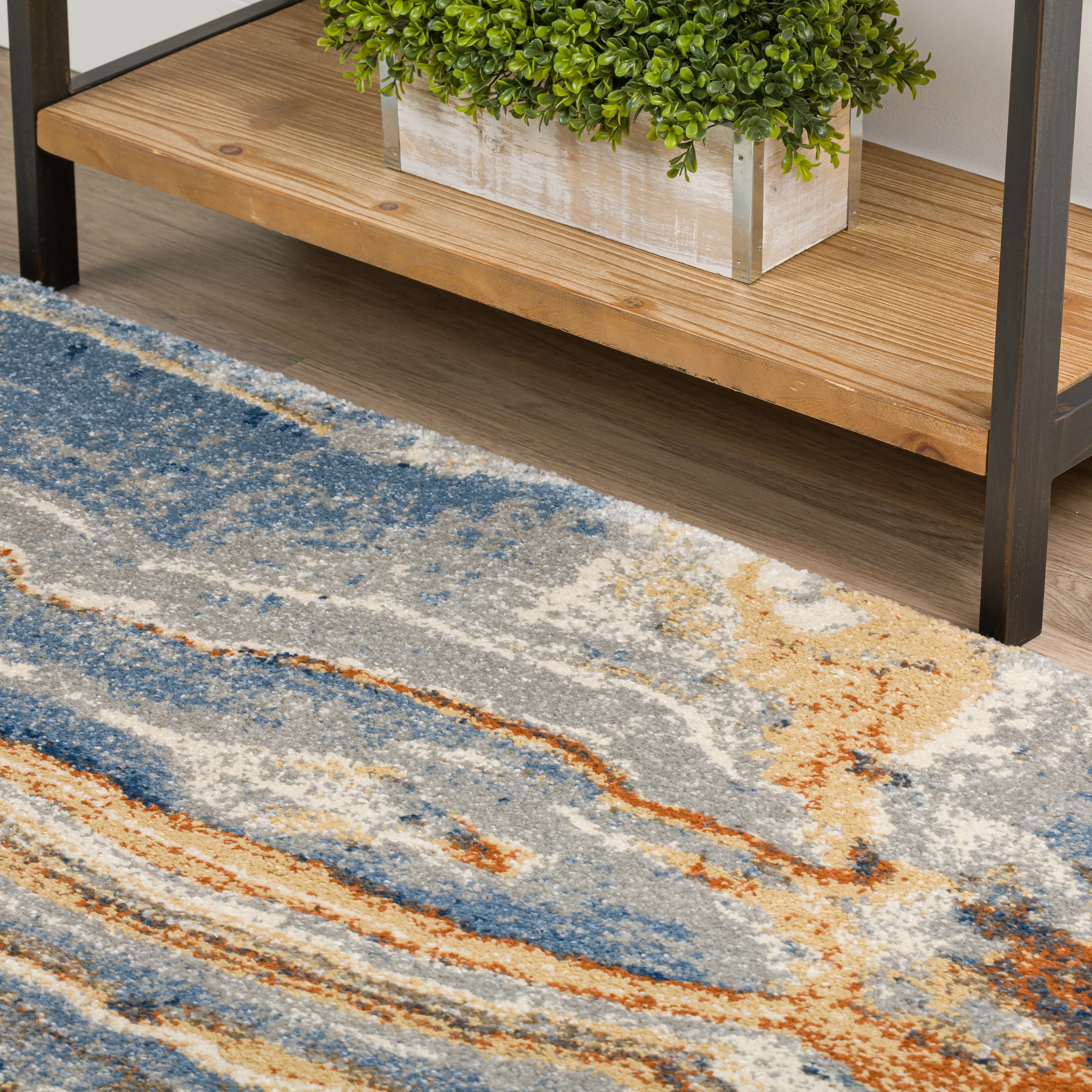 Addison Barkley Modern Blue Geo Rug