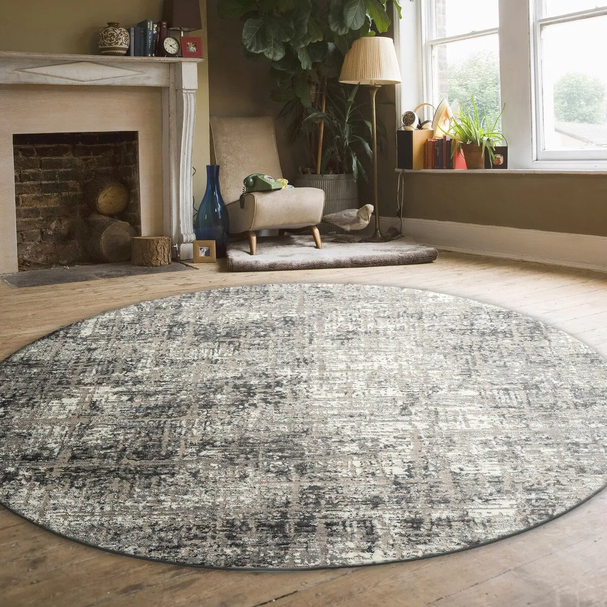 Admire Home Living Lucio 1241 Transitional Striated Area Rug