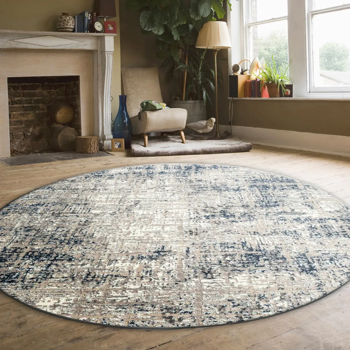 Admire Home Living Lucio 1241 Transitional Striated Area Rug