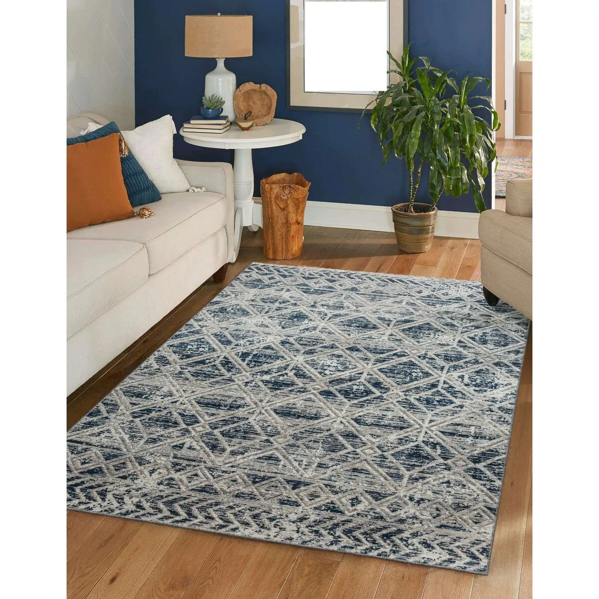 Admire Home Living Lucio 1243 Transitional Geometric Area Rug