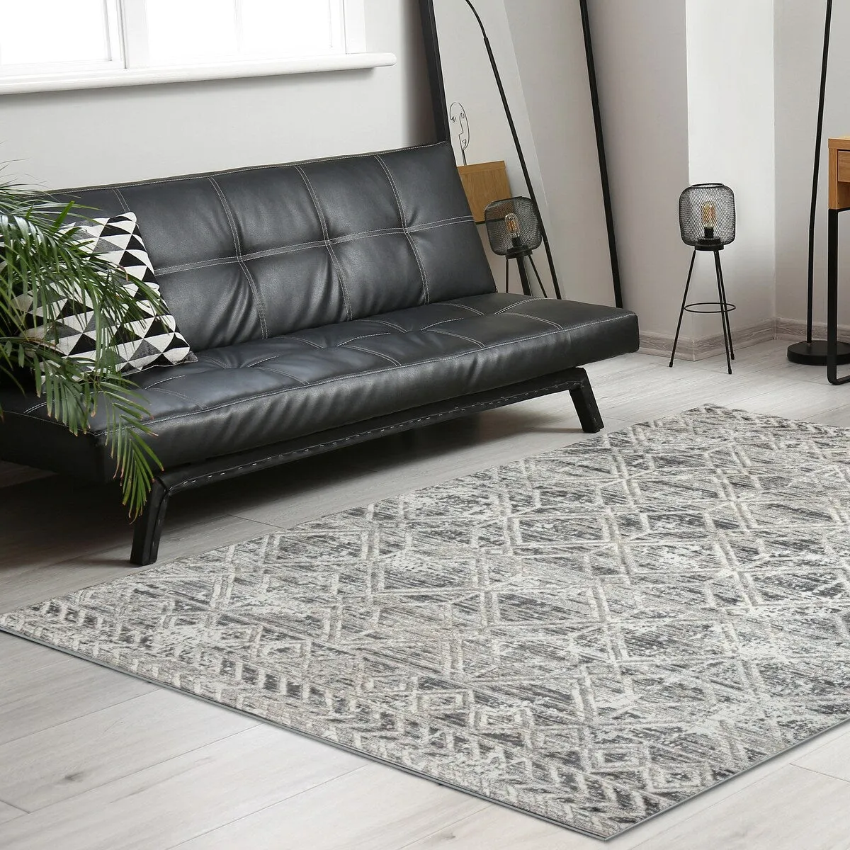 Admire Home Living Lucio 1243 Transitional Geometric Area Rug