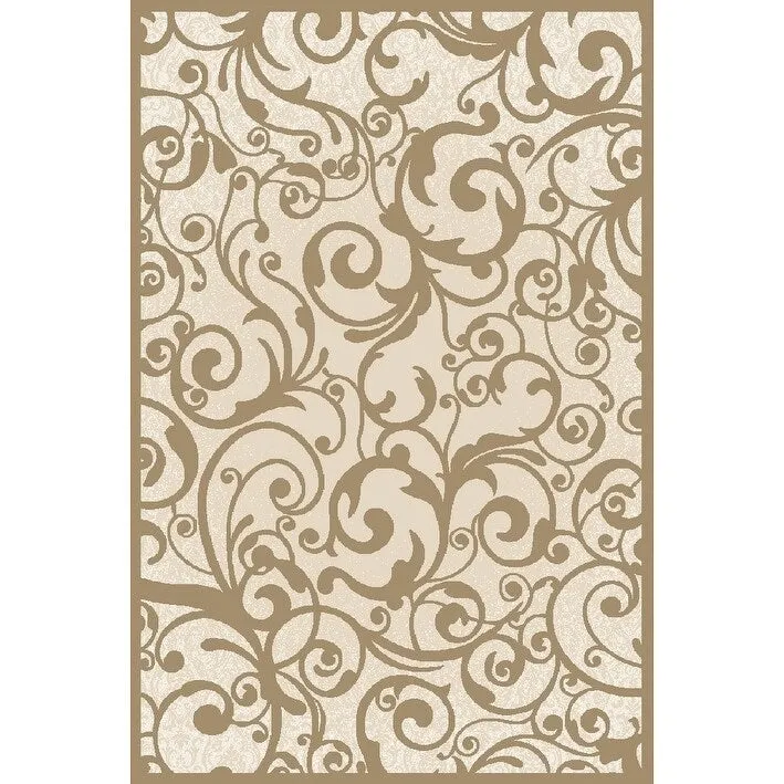 Admire Home Living Plaza Contemporary Scroll Pattern Area Rug