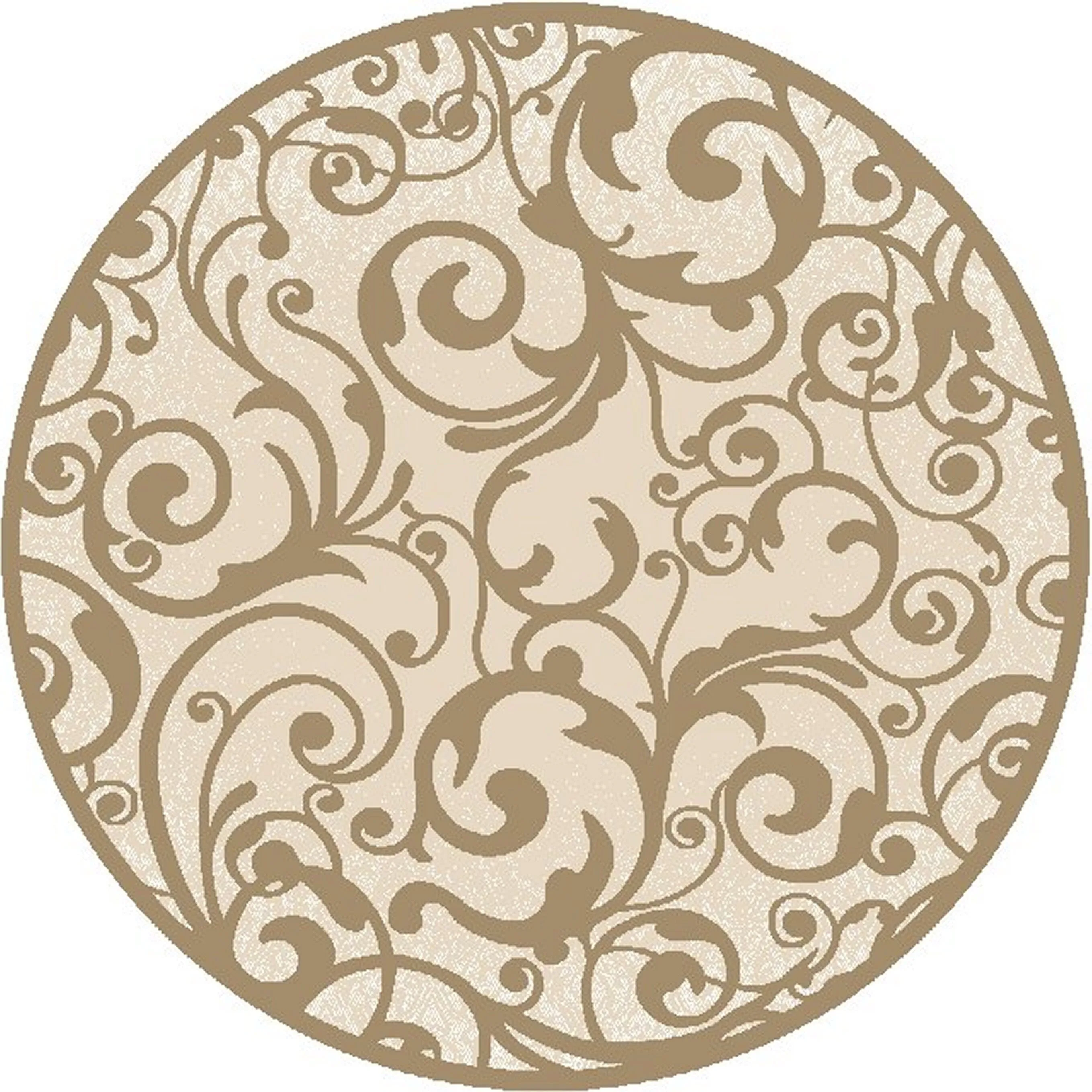 Admire Home Living Plaza Contemporary Scroll Pattern Area Rug
