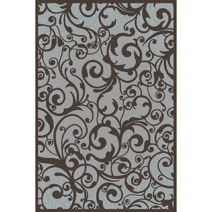 Admire Home Living Plaza Contemporary Scroll Pattern Area Rug