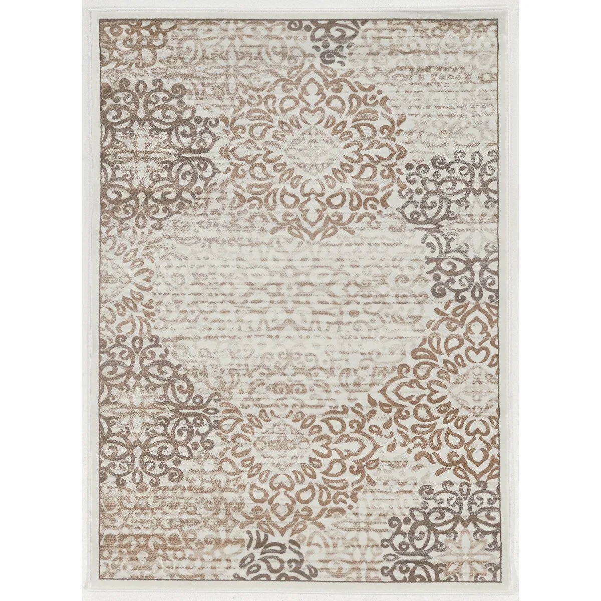 Admire Home Living Plaza Modern Abstract Damask Pattern Area Rug
