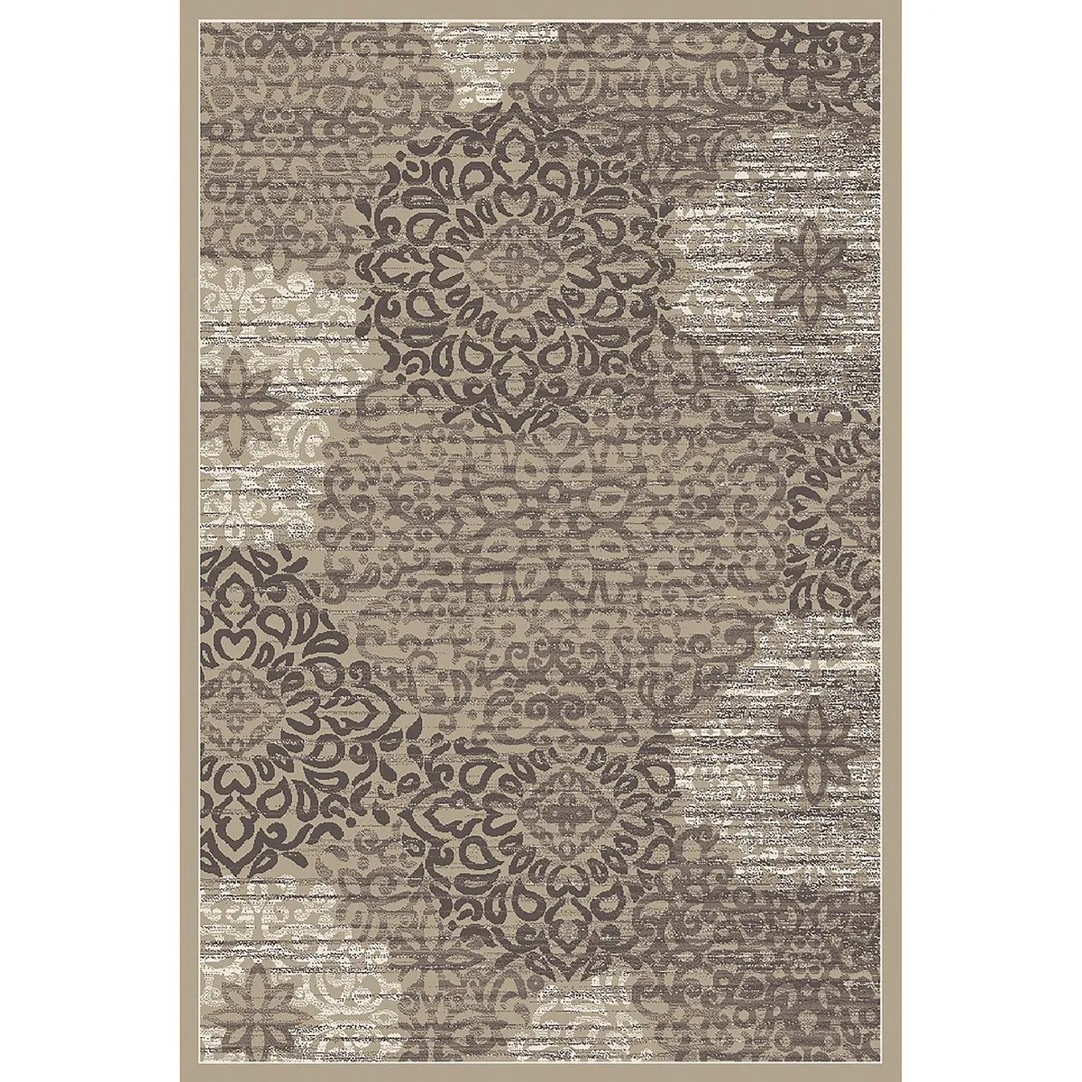 Admire Home Living Plaza Modern Abstract Damask Pattern Area Rug
