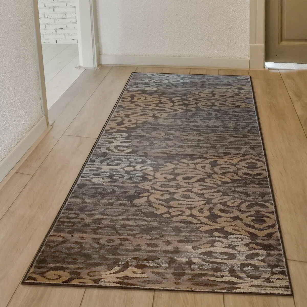 Admire Home Living Plaza Modern Abstract Damask Pattern Area Rug