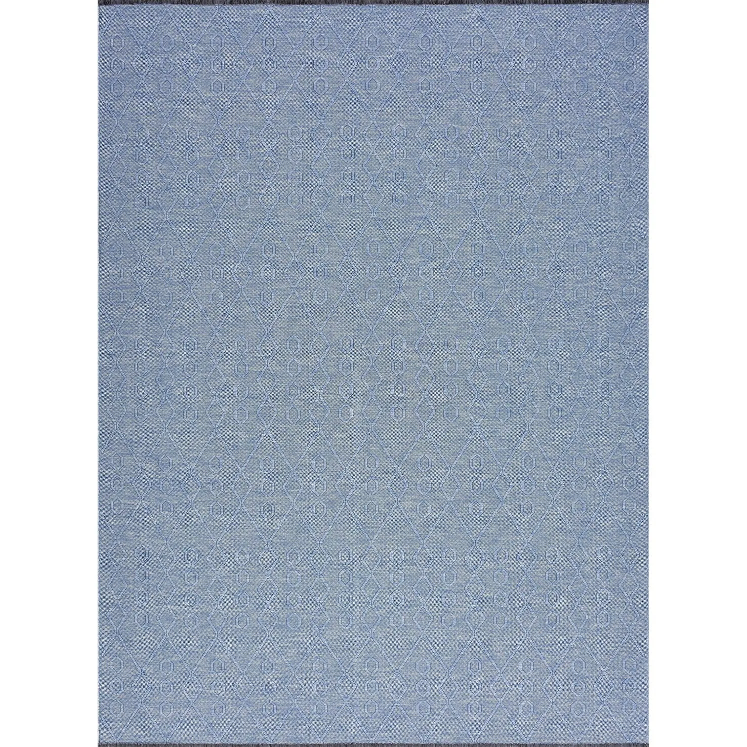Alameda Solid Color Geometric Machine Washable Indoor Area Rug