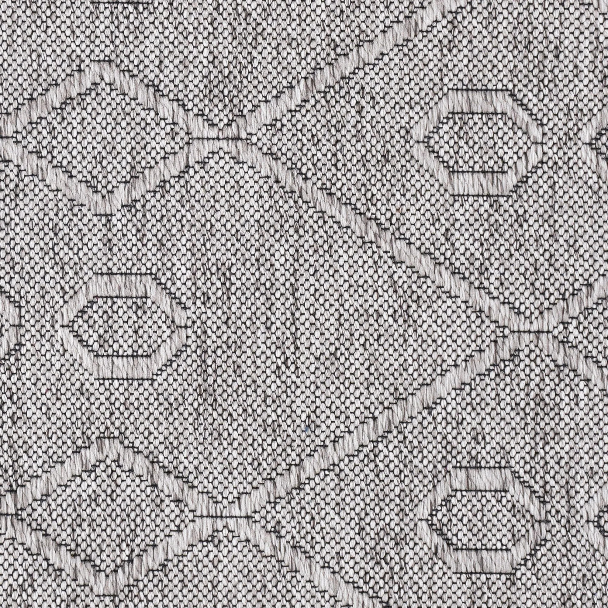 Alameda Solid Color Geometric Machine Washable Indoor Area Rug