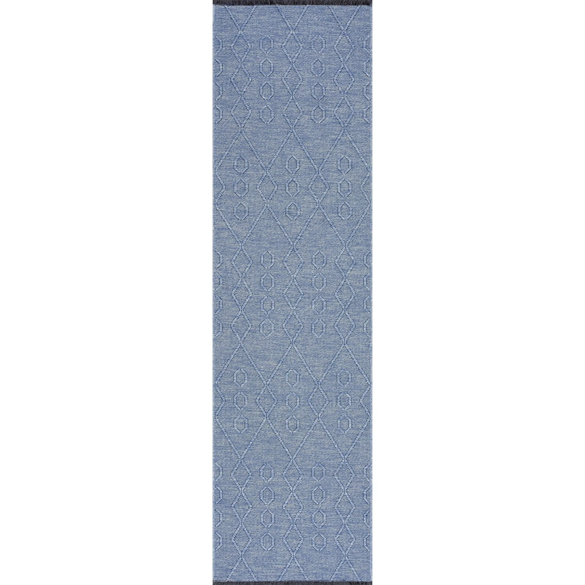 Alameda Solid Color Geometric Machine Washable Indoor Area Rug