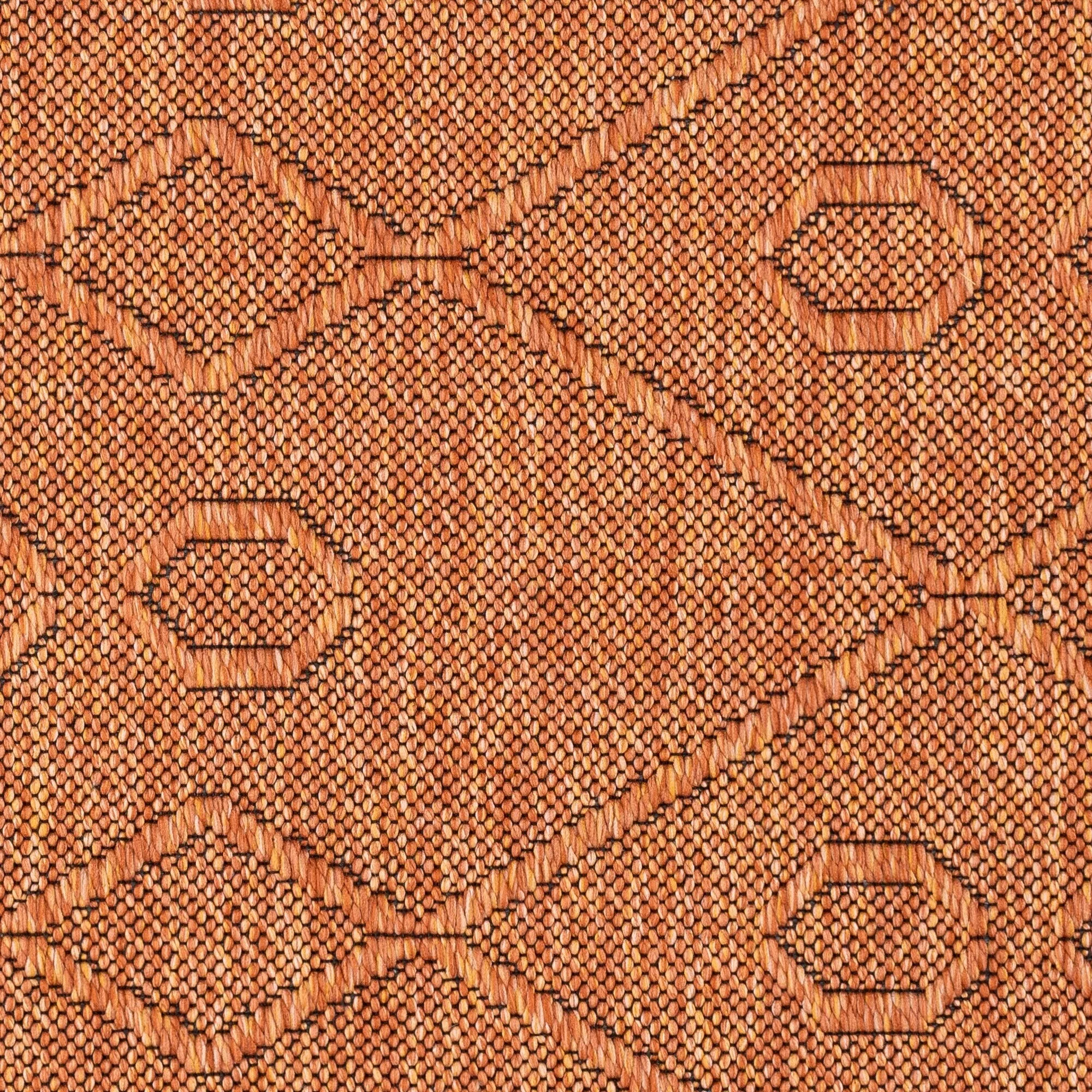 Alameda Solid Color Geometric Machine Washable Indoor Area Rug