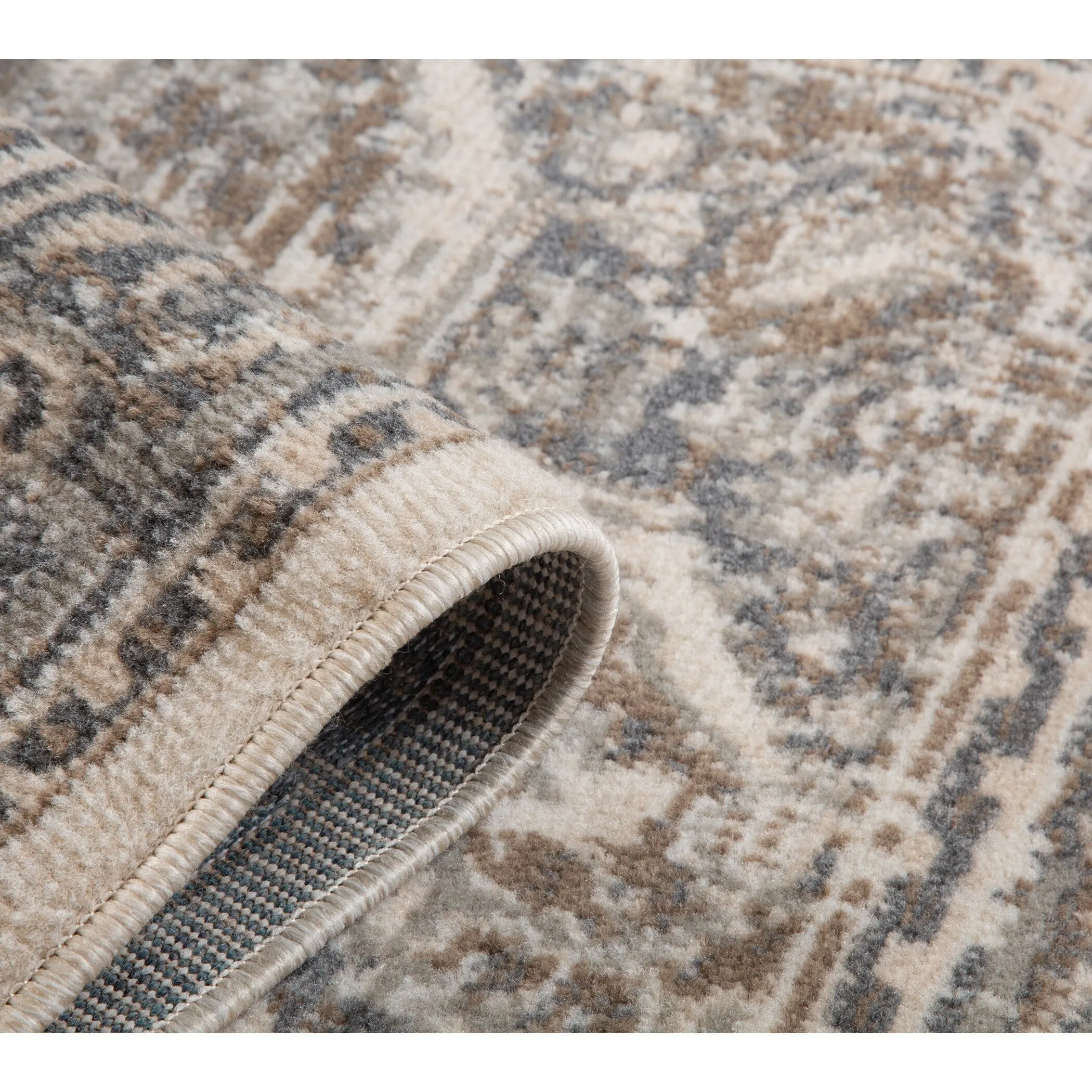 Alana Hashlei Light Beige Medallion Area Rug
