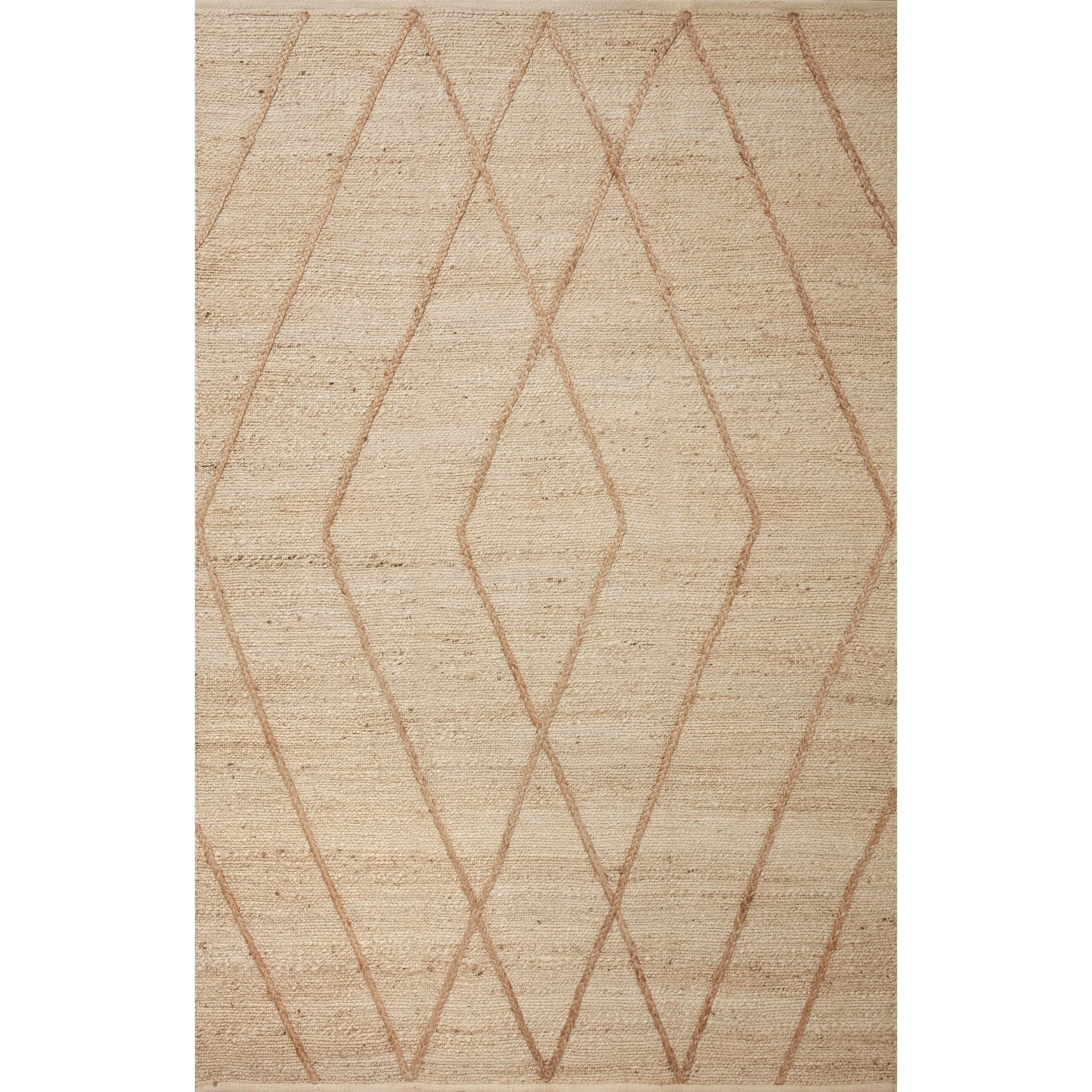Alexander Home Daniela Diamond Jute Hand Woven Area Rug