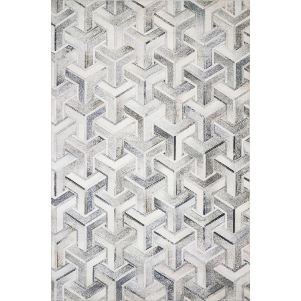 Alexander Home Davide Printed Faux Cowhide Area Rug