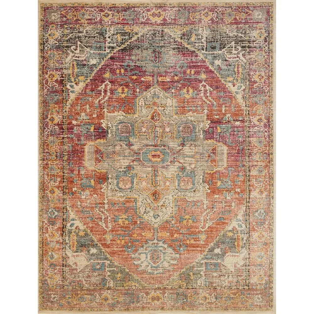 Alexander Home Genova Distressed Medallion Area Rug