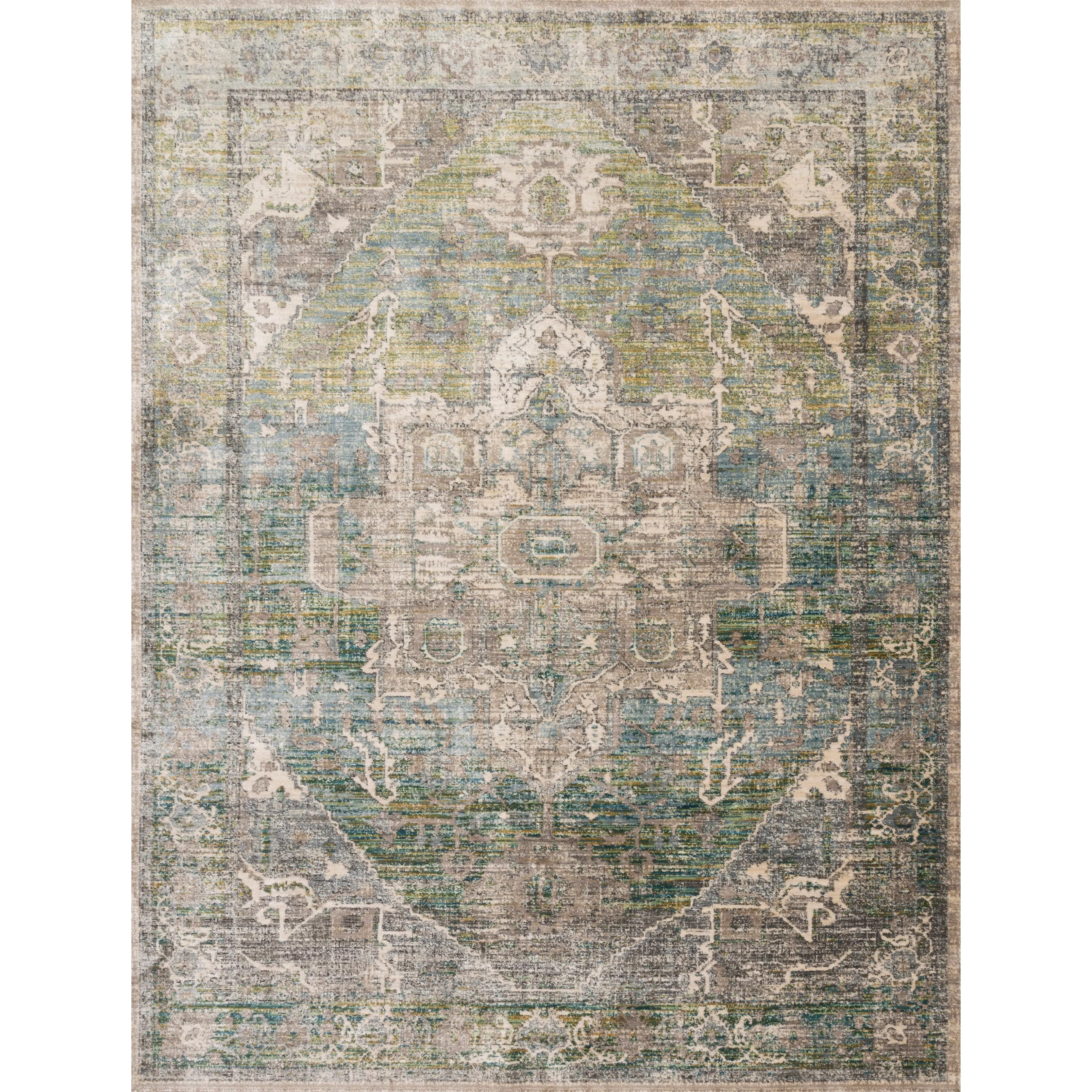 Alexander Home Genova Distressed Medallion Area Rug