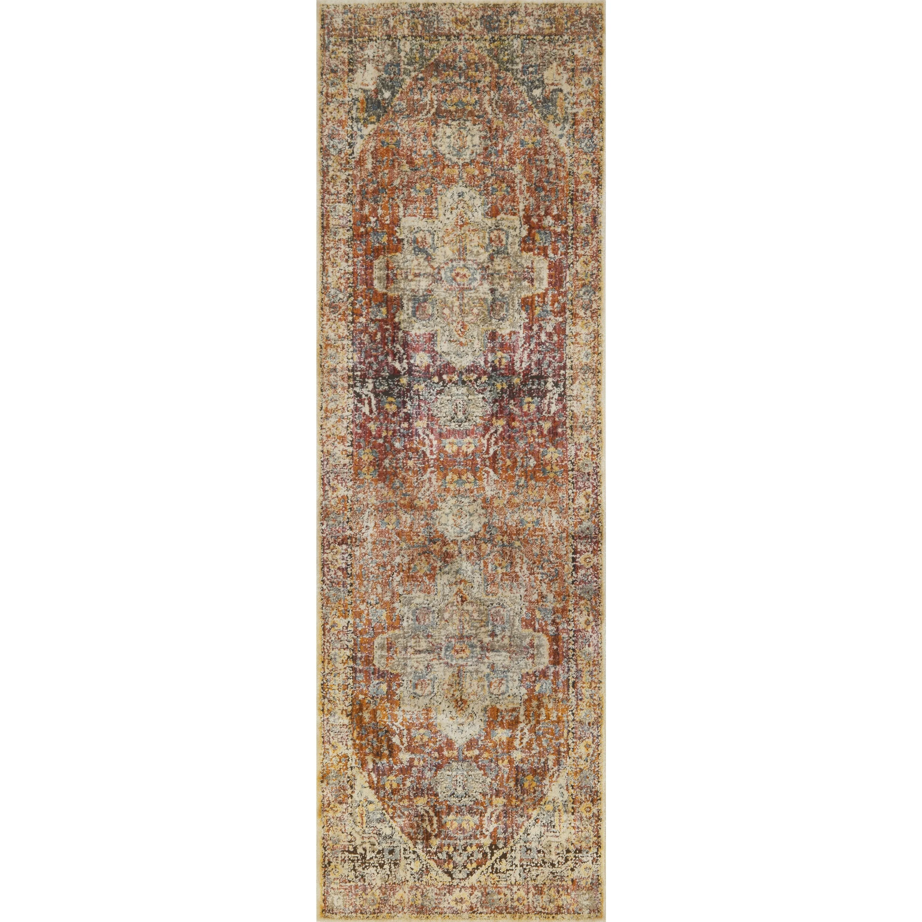 Alexander Home Genova Distressed Medallion Area Rug