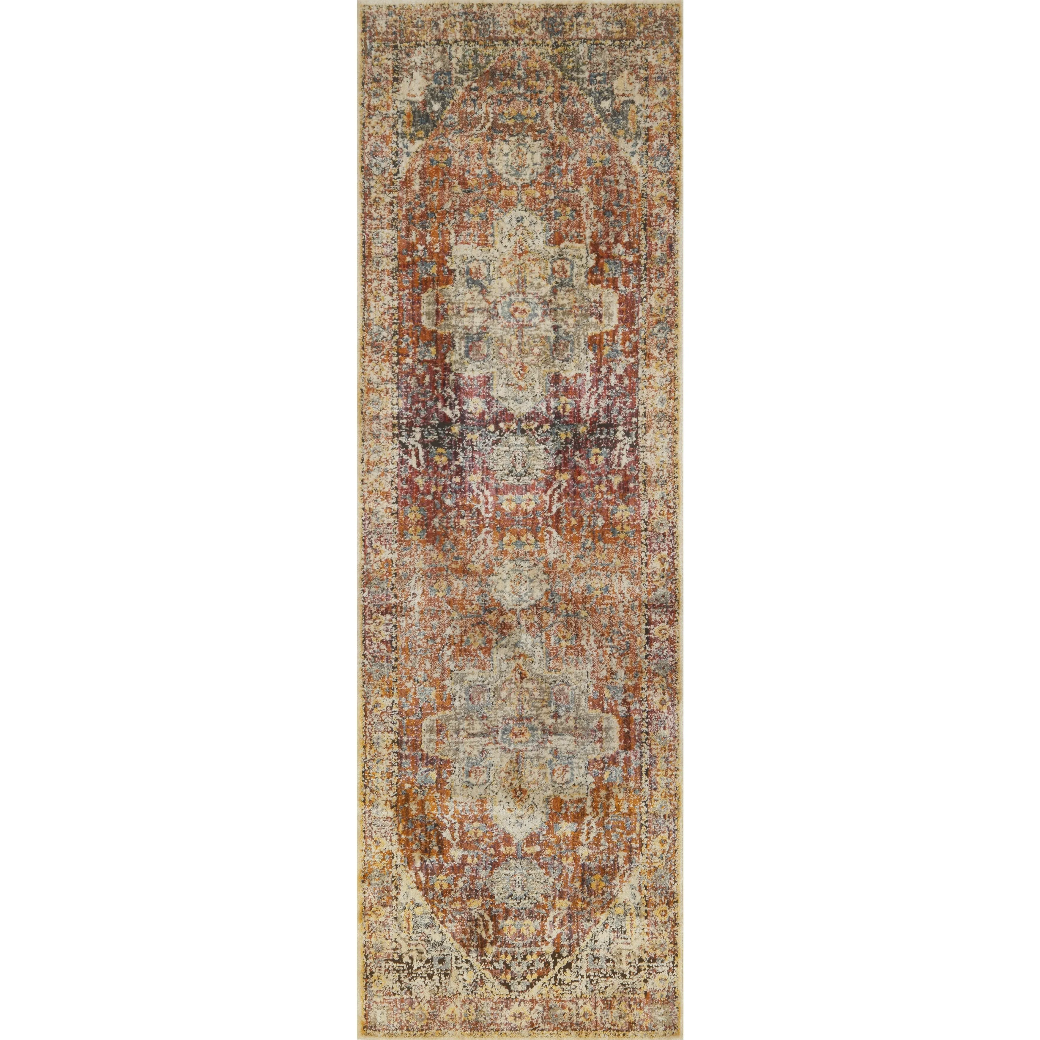 Alexander Home Genova Distressed Medallion Area Rug