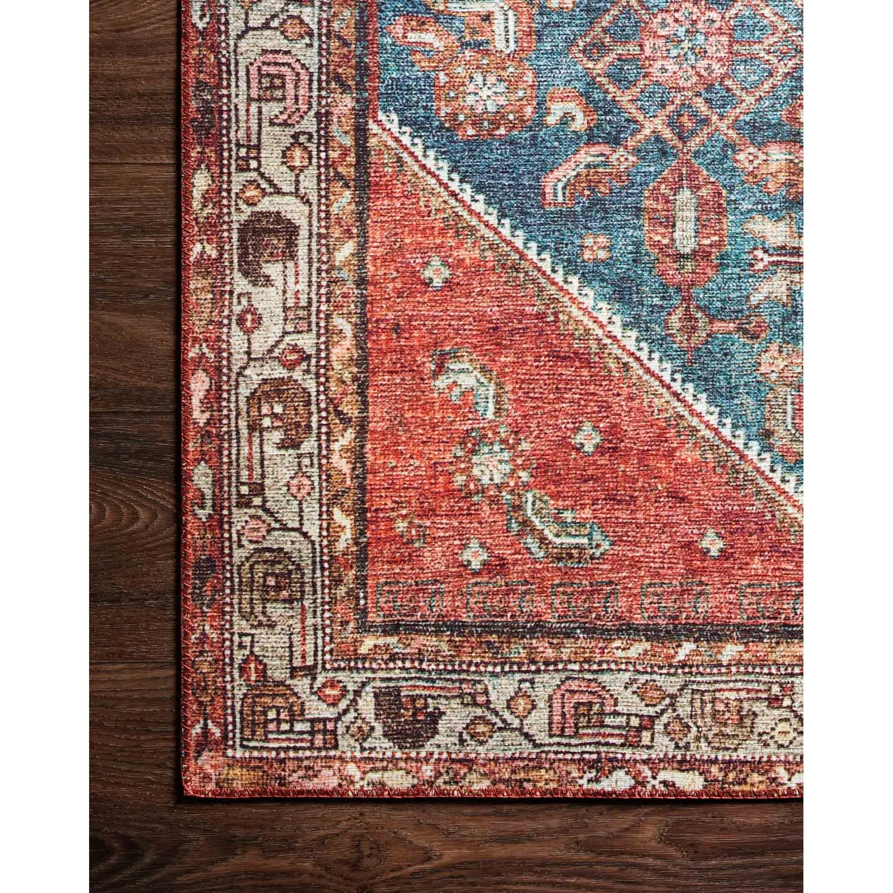 Alexander Home Isabelle Boho Vintage Botanical Printed Area Rug