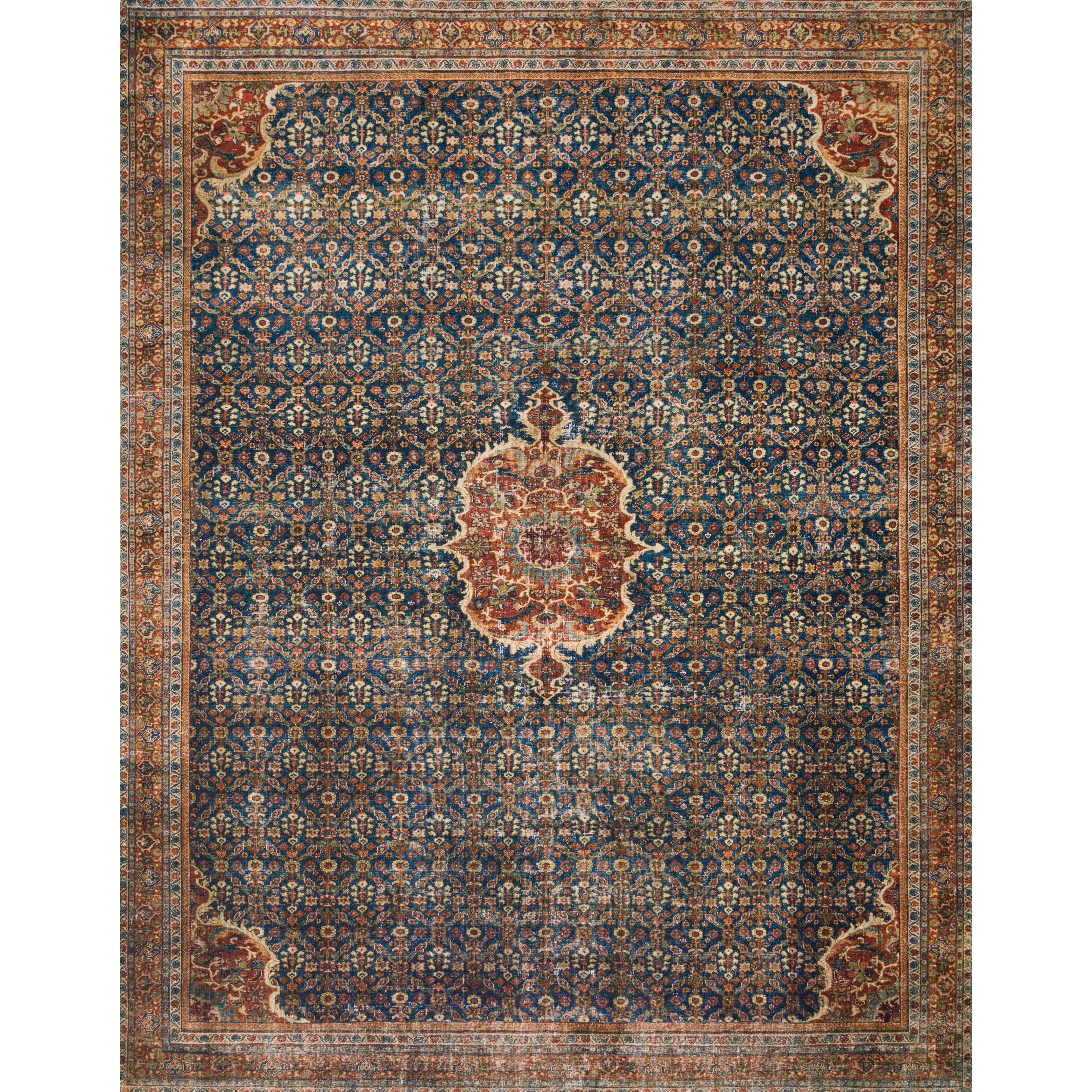 Alexander Home Isabelle Traditional Vintage Border Printed Area Rug