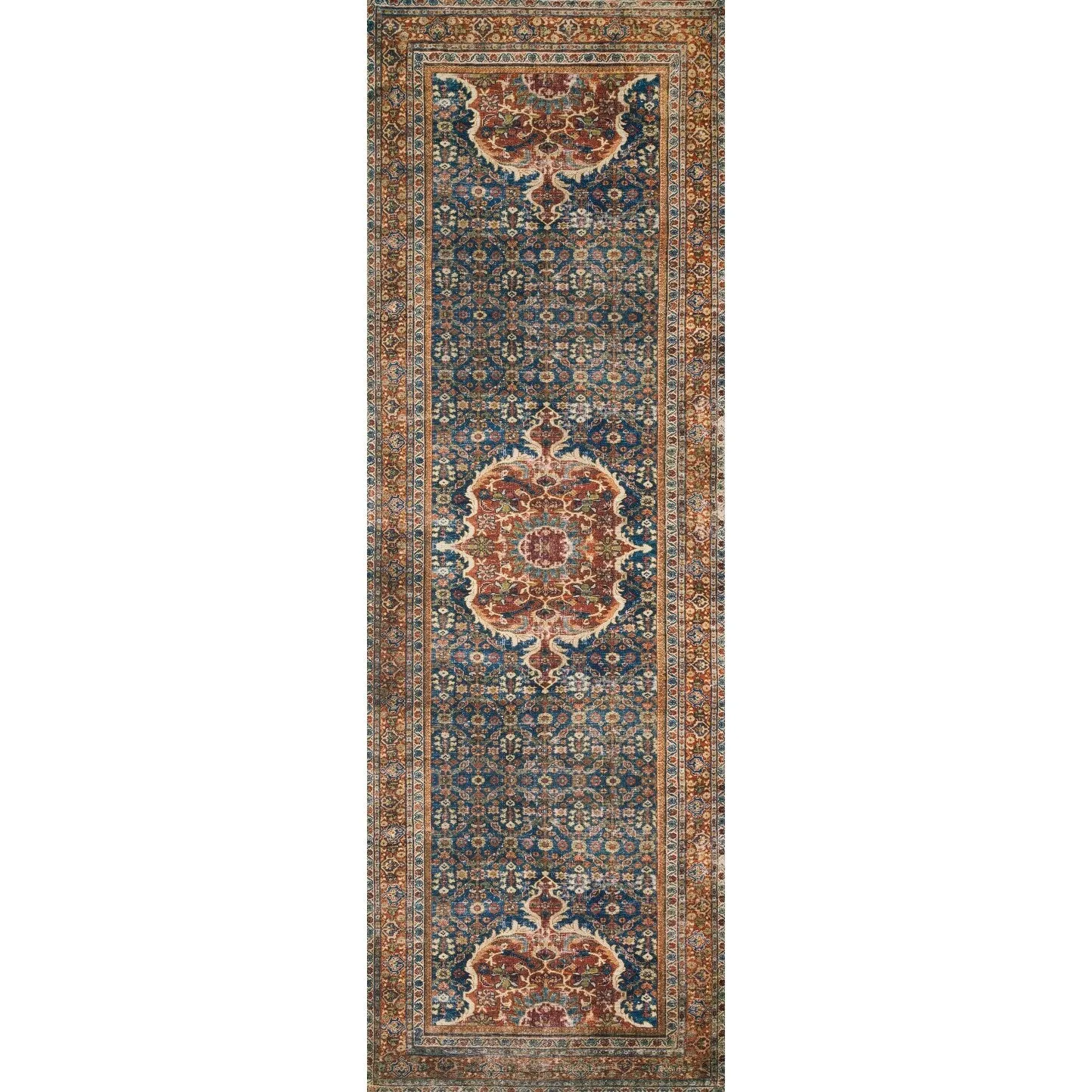 Alexander Home Isabelle Traditional Vintage Border Printed Area Rug