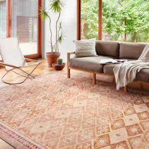 Alexander Home Isabelle Vintage Boho Diamond Area Rug