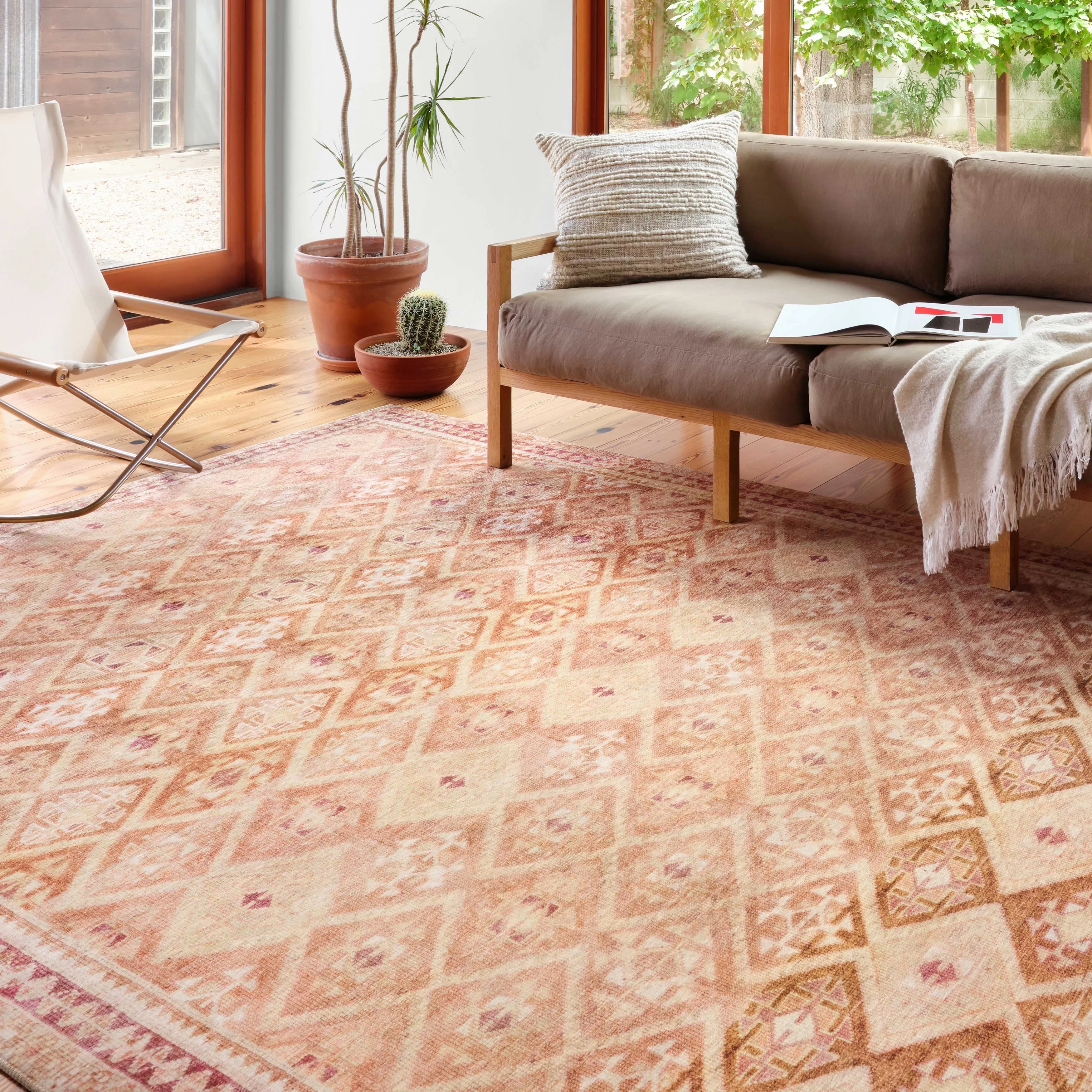 Alexander Home Isabelle Vintage Boho Diamond Area Rug