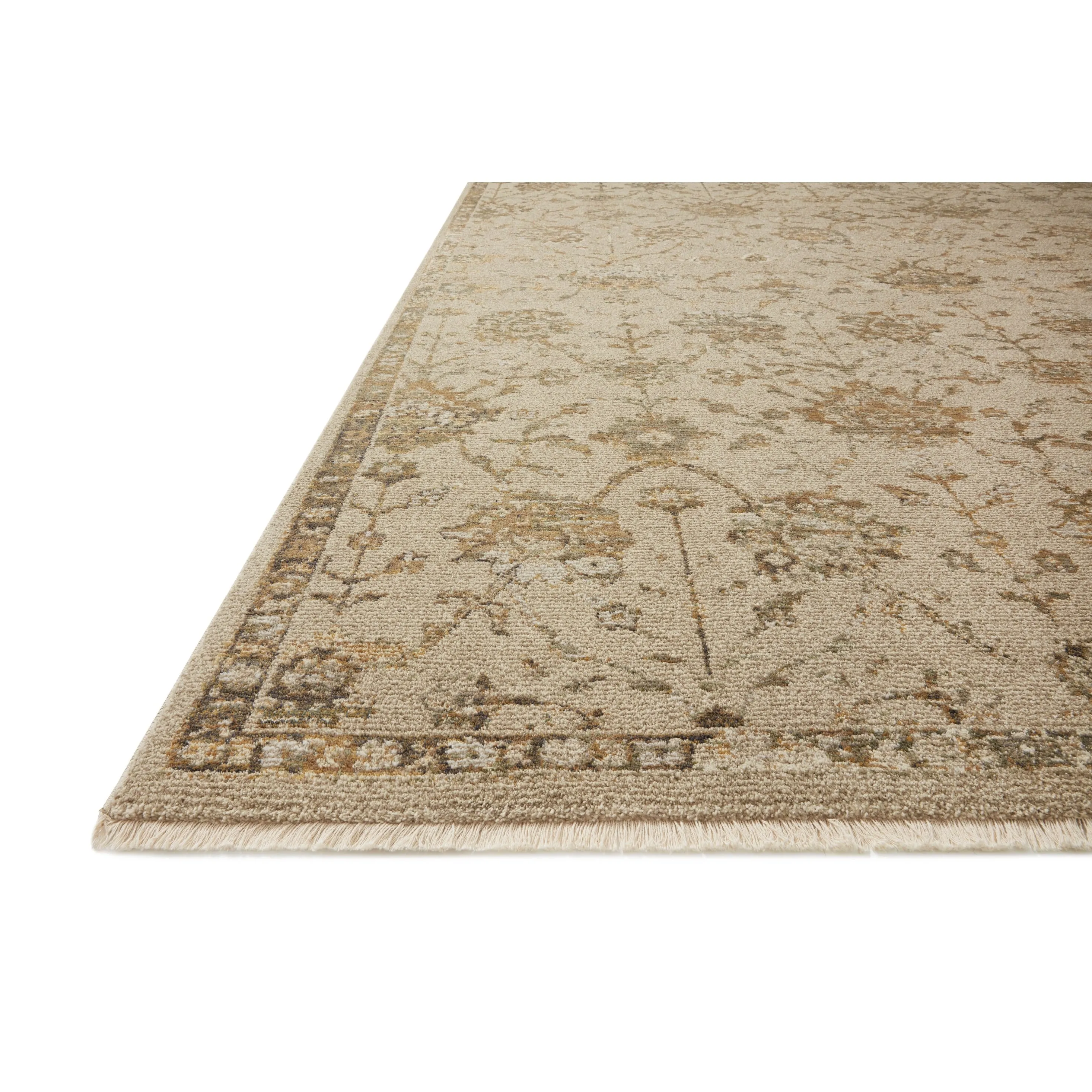 Alexander Home Jewel Fringed Floral Vintage Area Rug