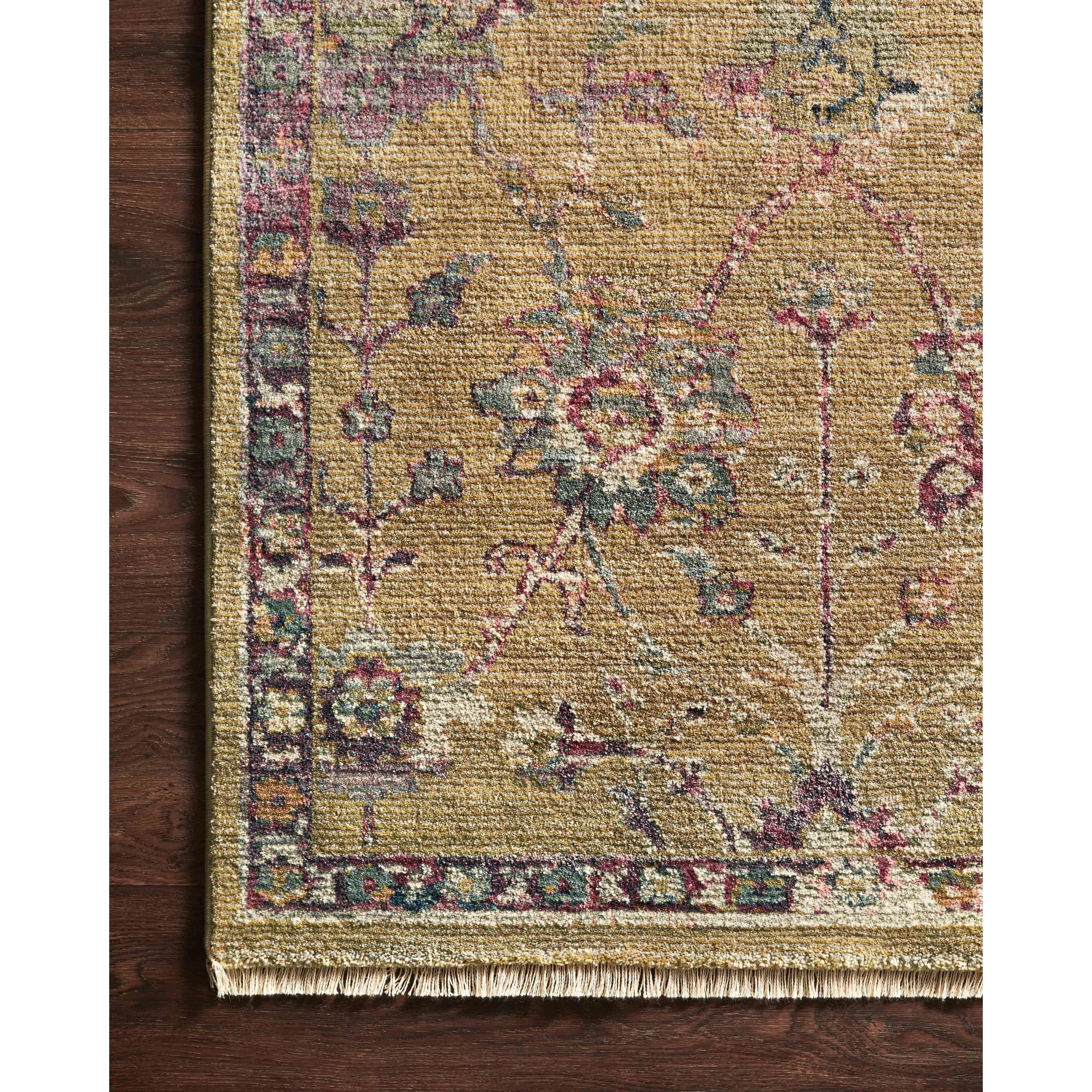 Alexander Home Jewel Fringed Floral Vintage Area Rug