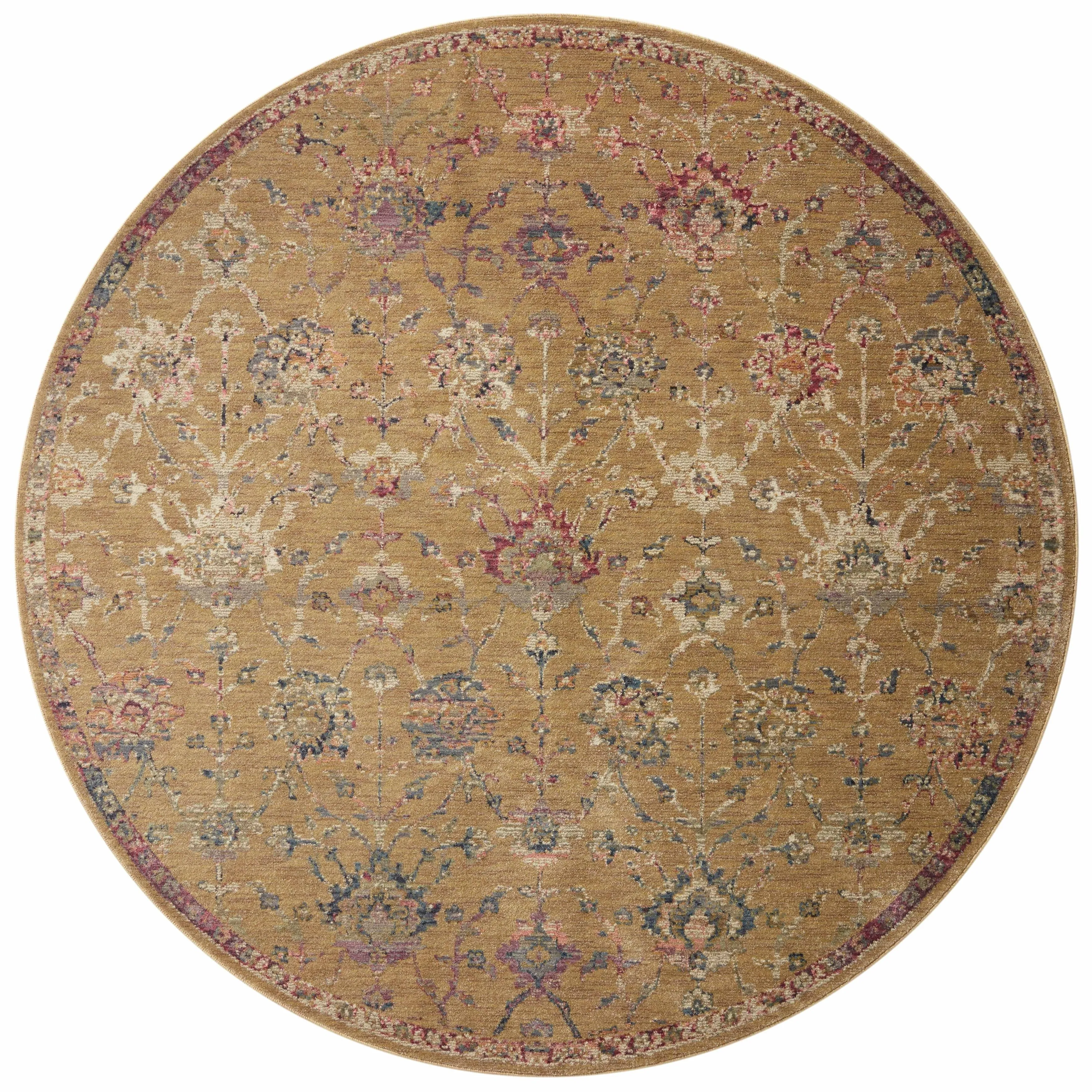 Alexander Home Jewel Fringed Floral Vintage Area Rug