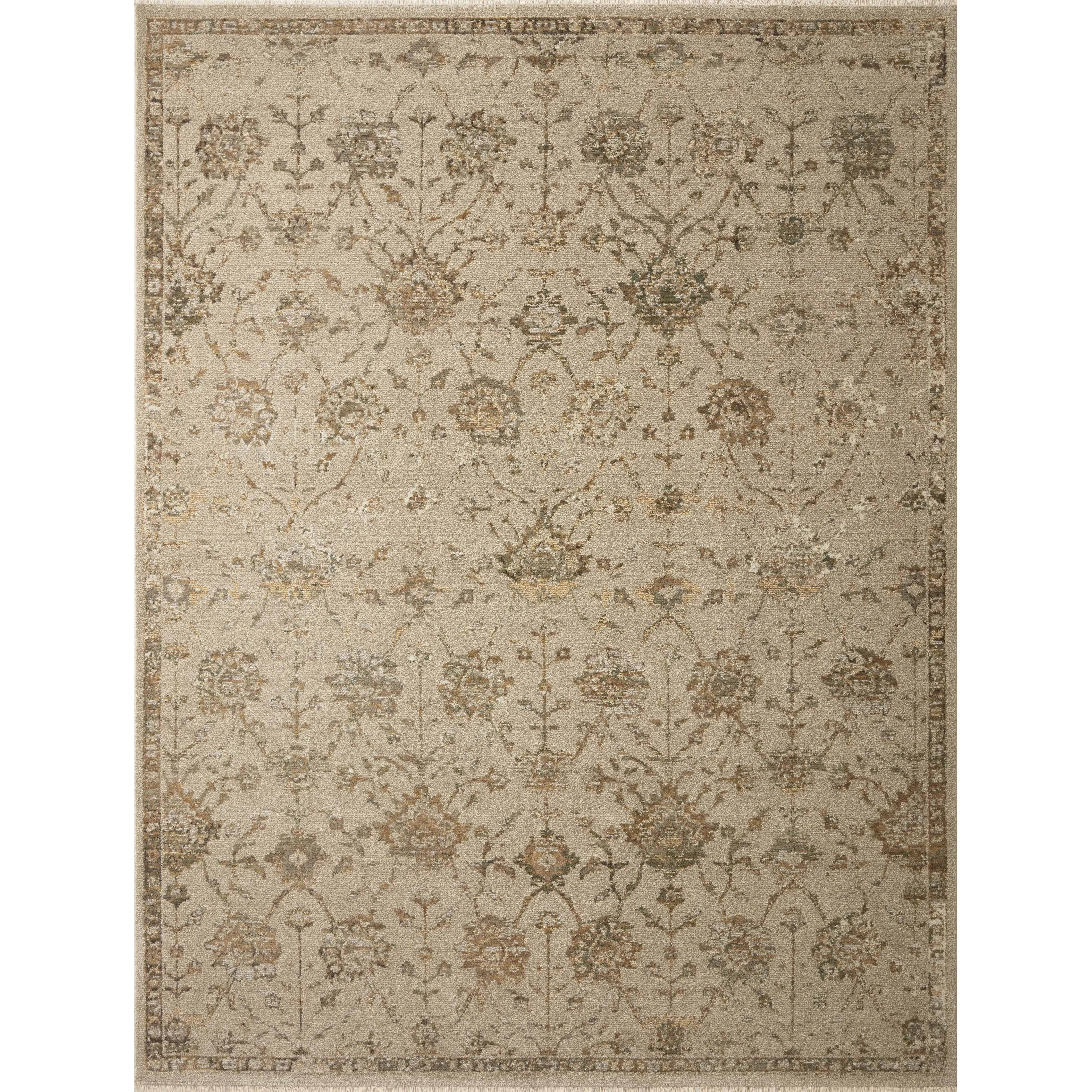 Alexander Home Jewel Fringed Floral Vintage Area Rug