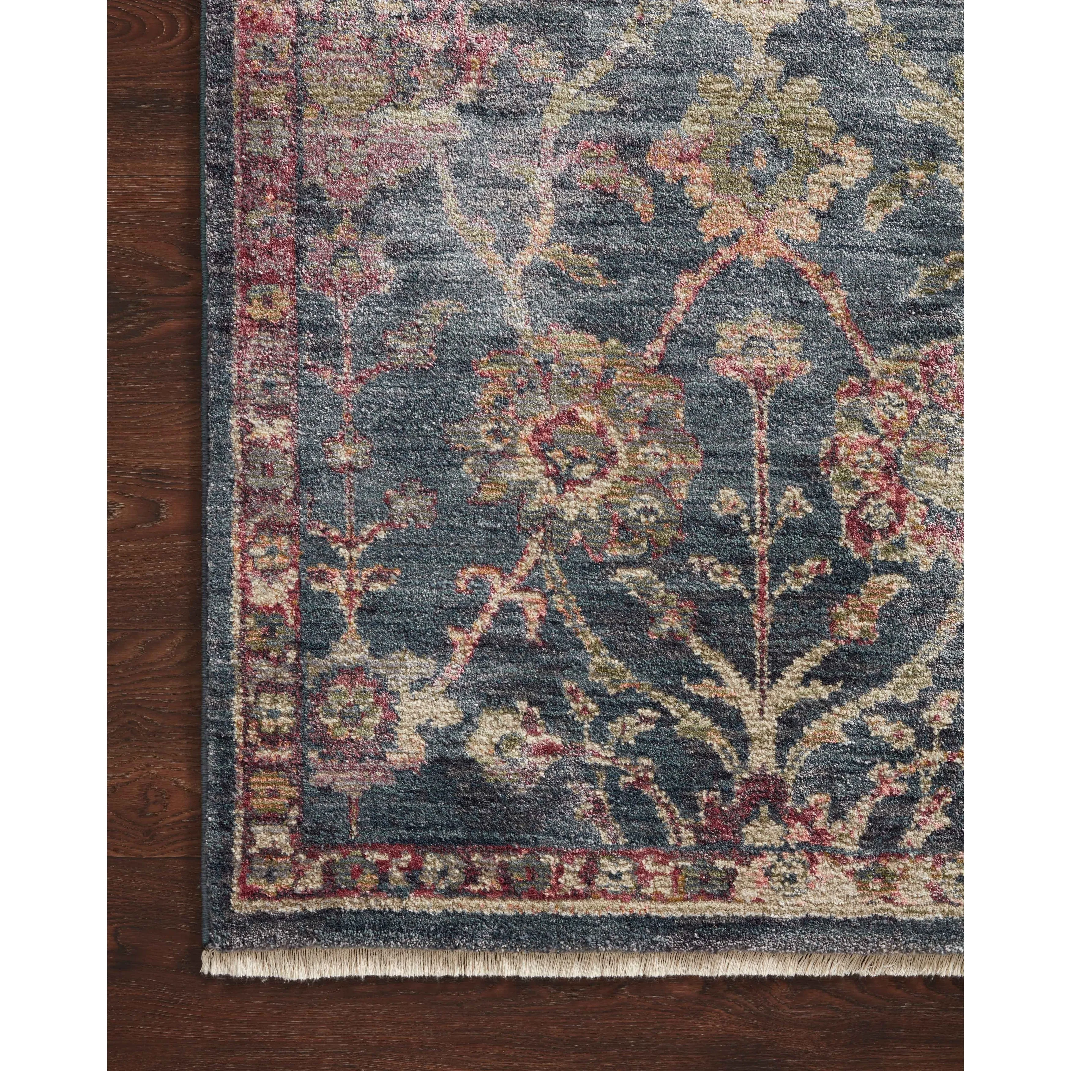 Alexander Home Jewel Fringed Floral Vintage Area Rug