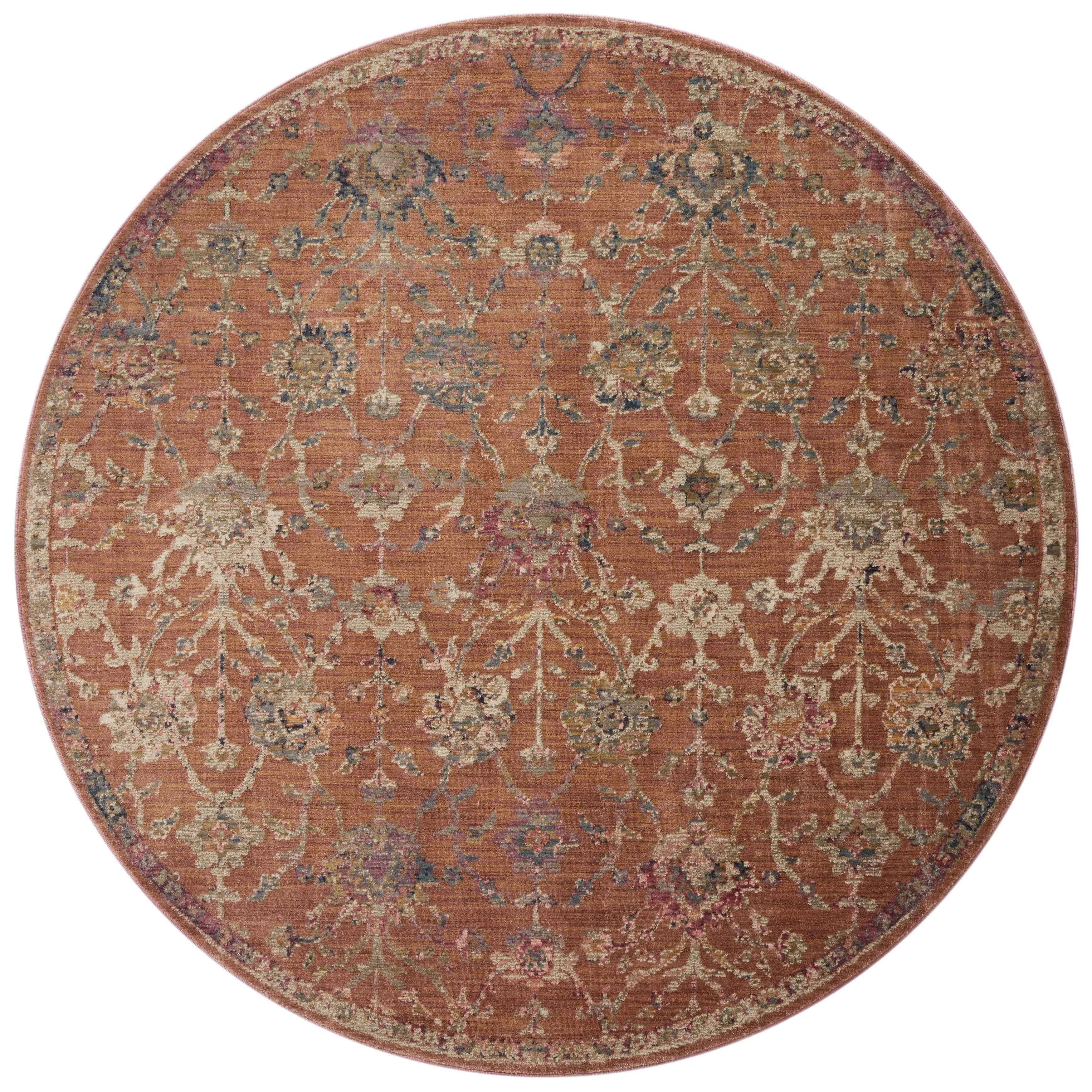 Alexander Home Jewel Fringed Floral Vintage Area Rug