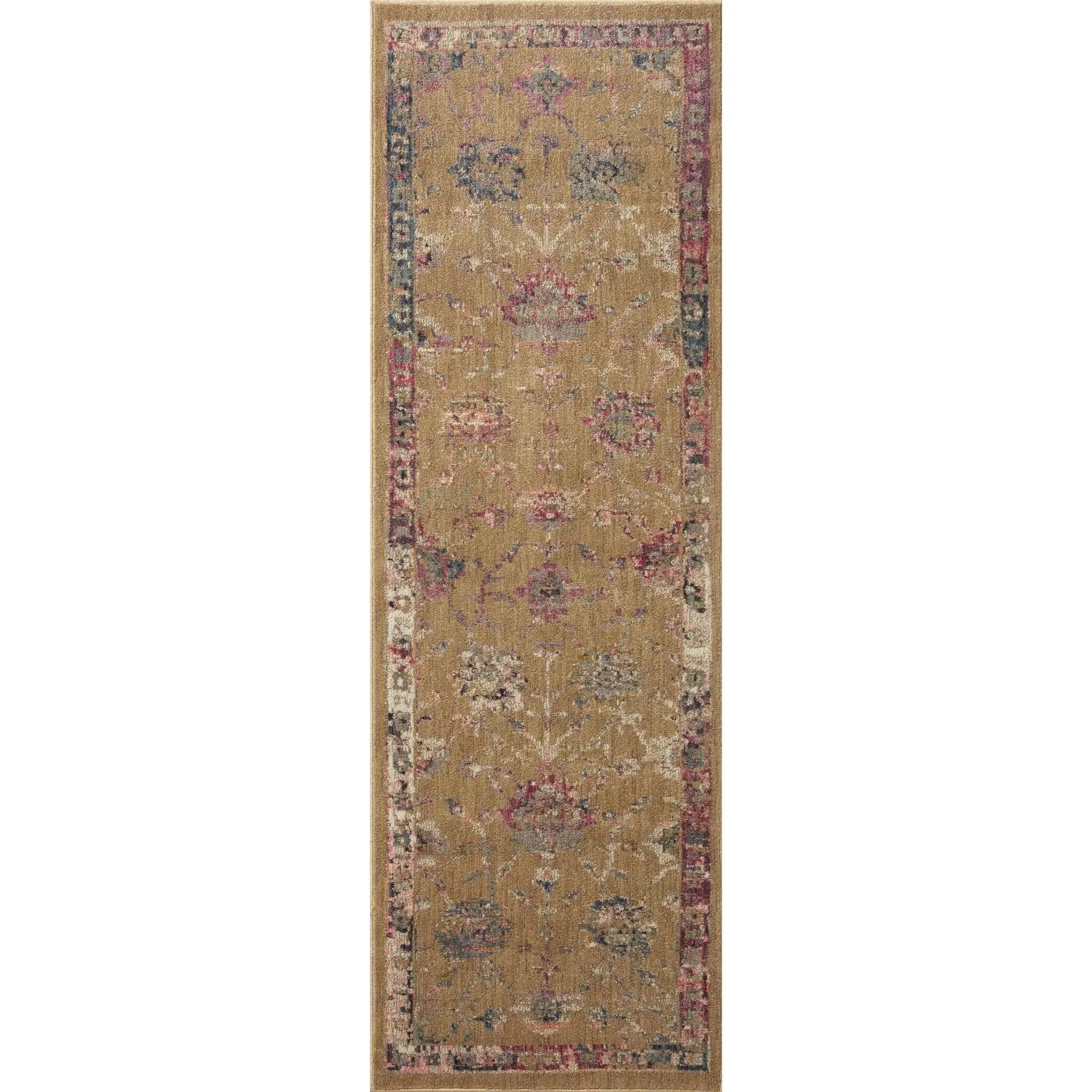 Alexander Home Jewel Fringed Floral Vintage Area Rug