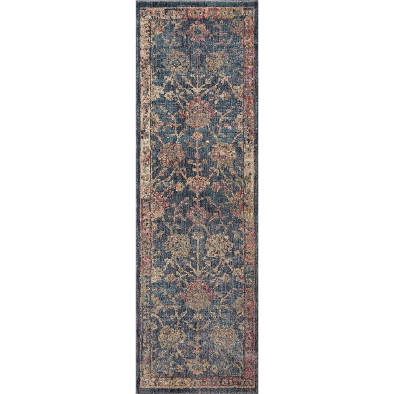 Alexander Home Jewel Fringed Floral Vintage Area Rug