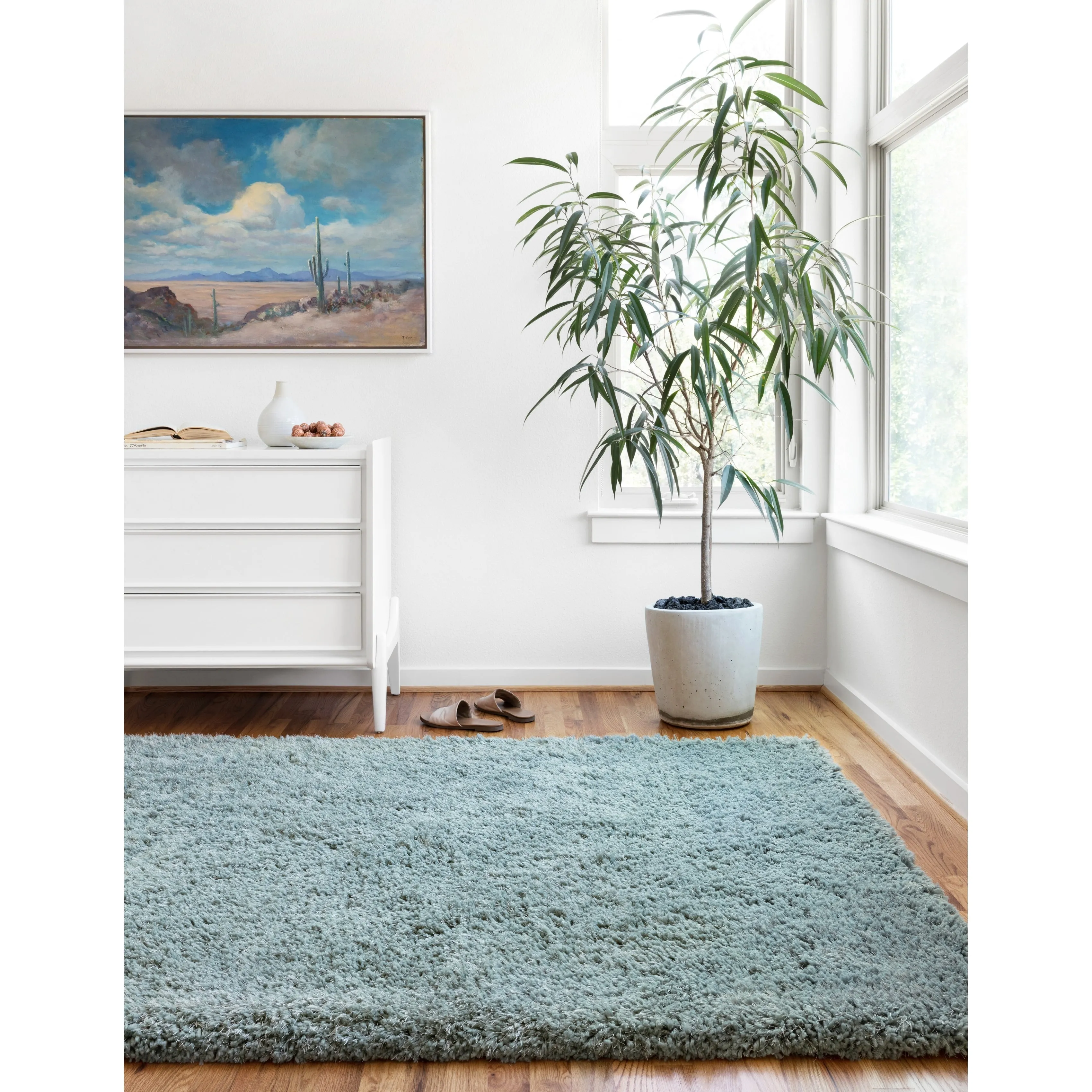 Alexander Home Laura Hand-tufted Modern Shag Area Rug
