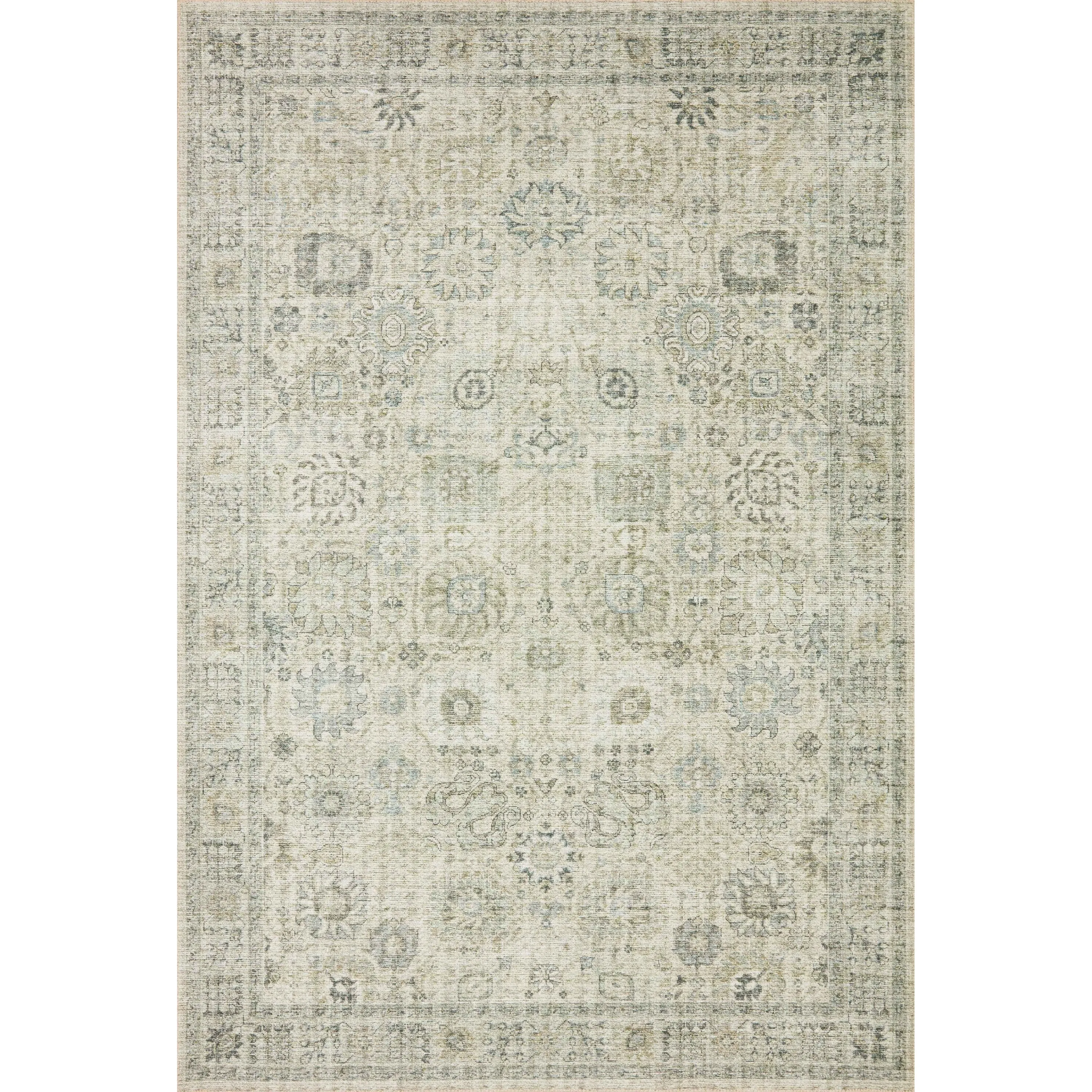 Alexander Home Leanne Printed Botanical Distressed Vintage Area Rug