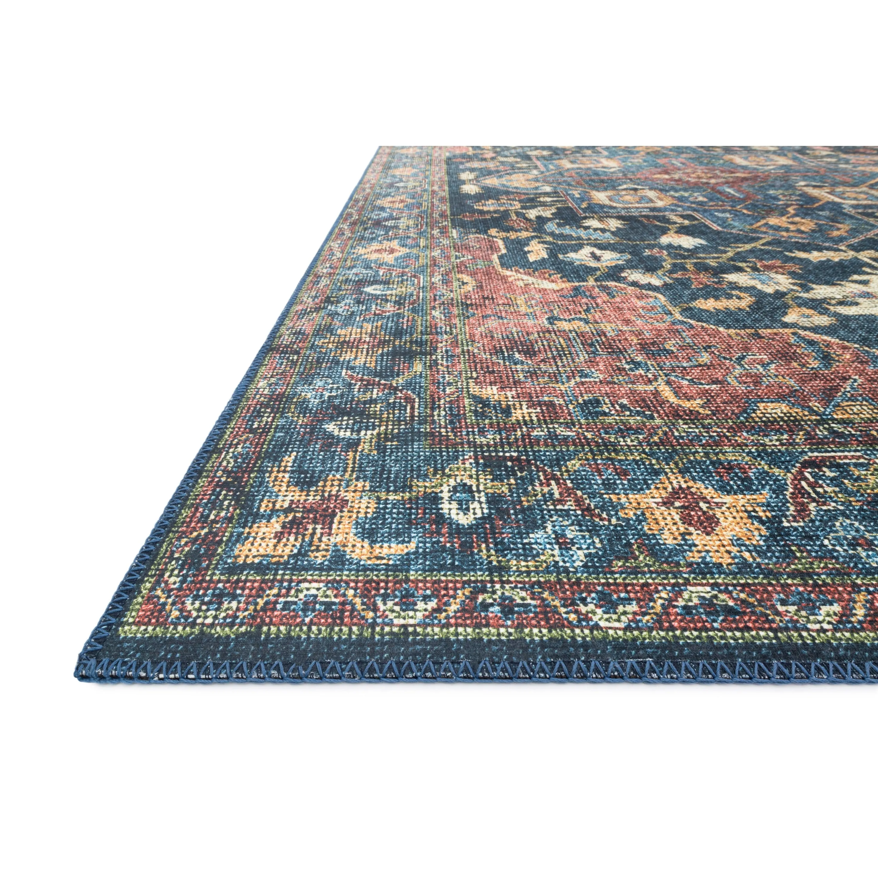 Alexander Home Leanne Traditional Distressed Persian Printed Area Rug