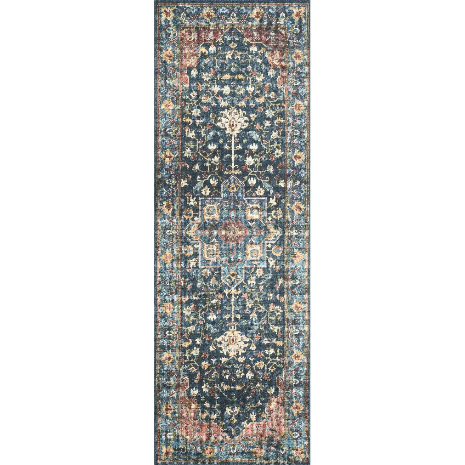 Alexander Home Leanne Traditional Distressed Persian Printed Area Rug