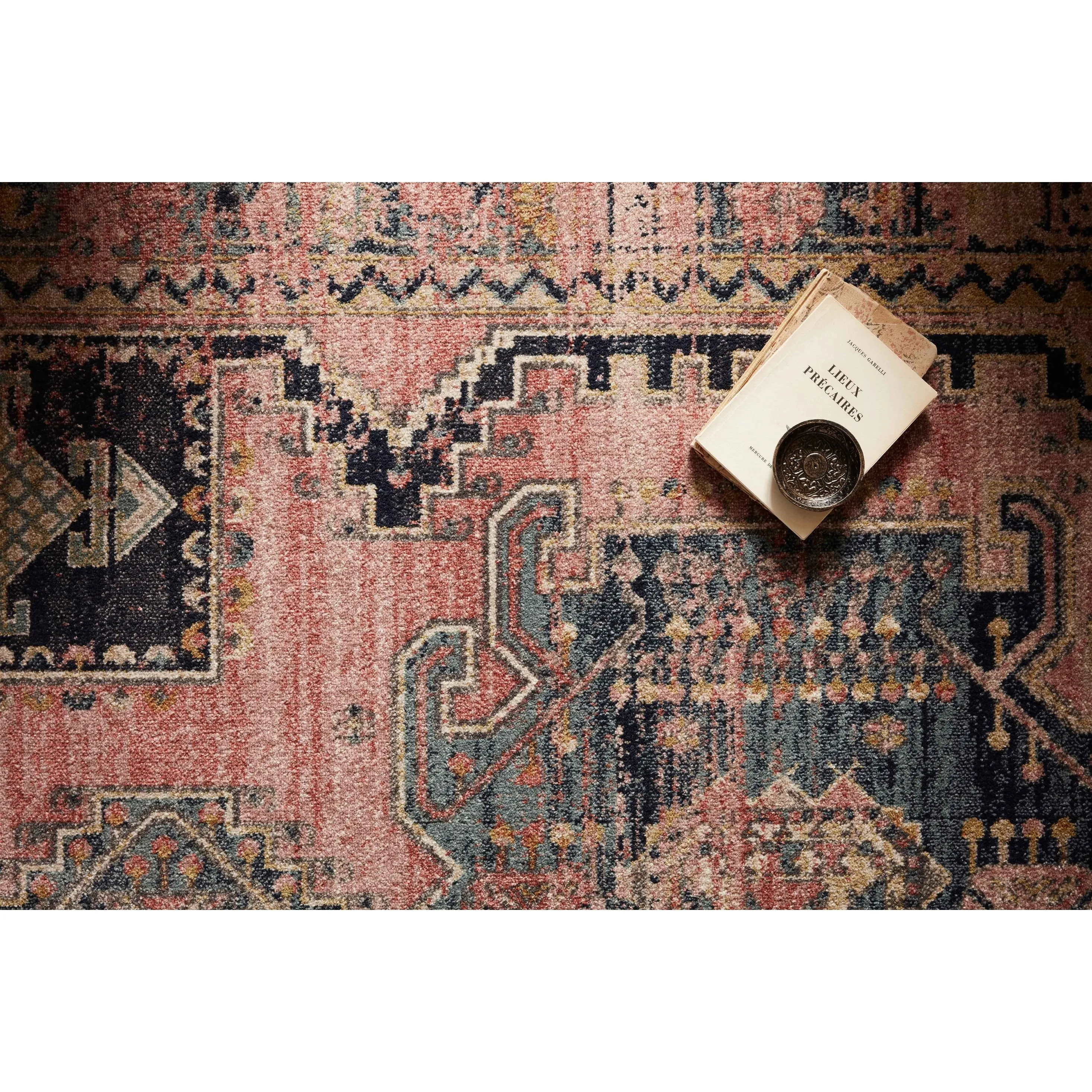Alexander Home Luxe Rose Antiqued Distressed Area Rug