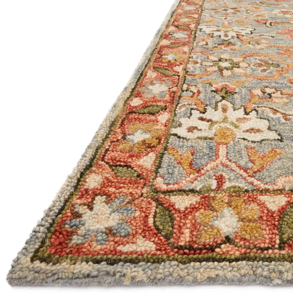 Alexander Home Madaline Hand-Hooked 100% Wool Terracotta Rug