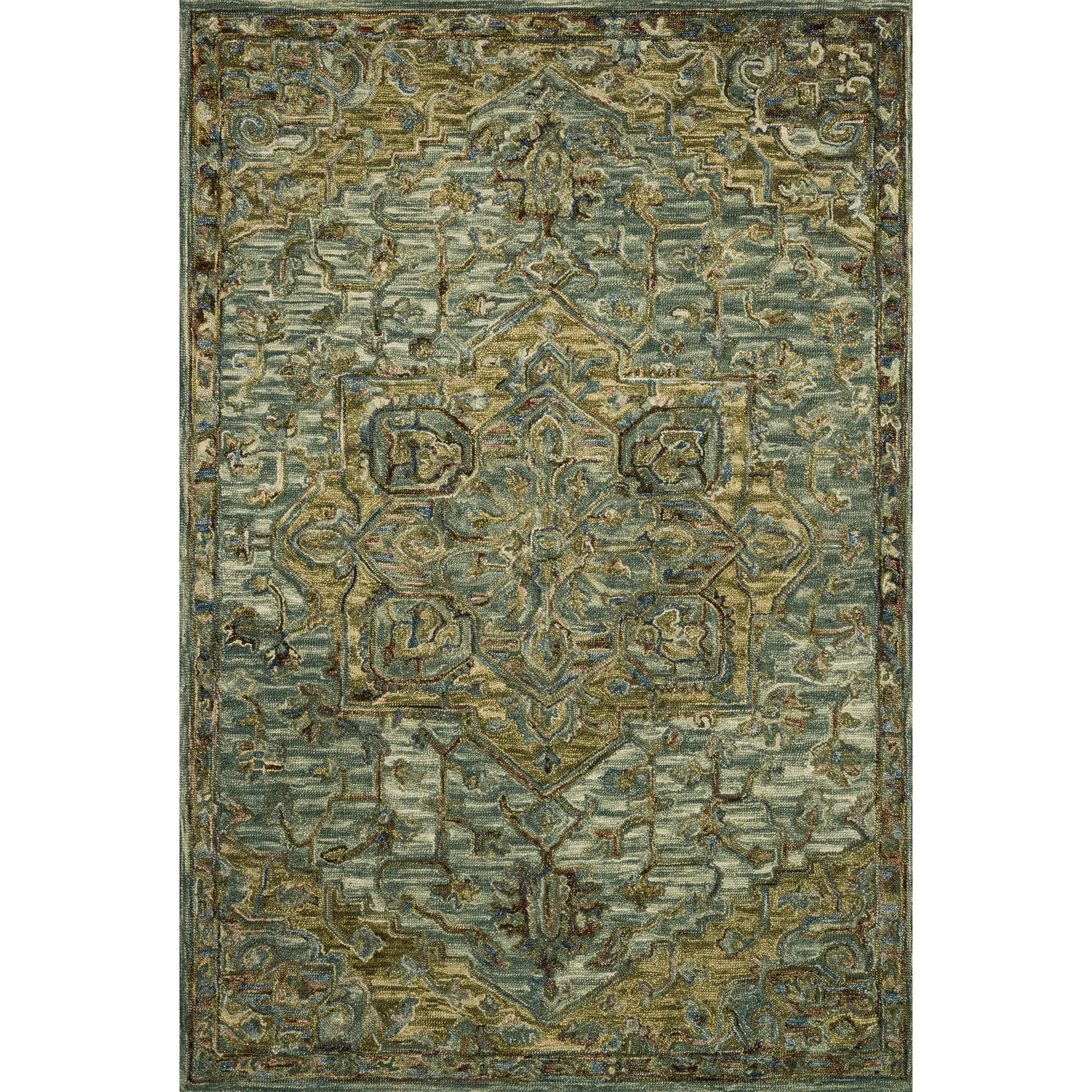 Alexander Home Madeline Hand-hooked Wool Medallion Area Rug