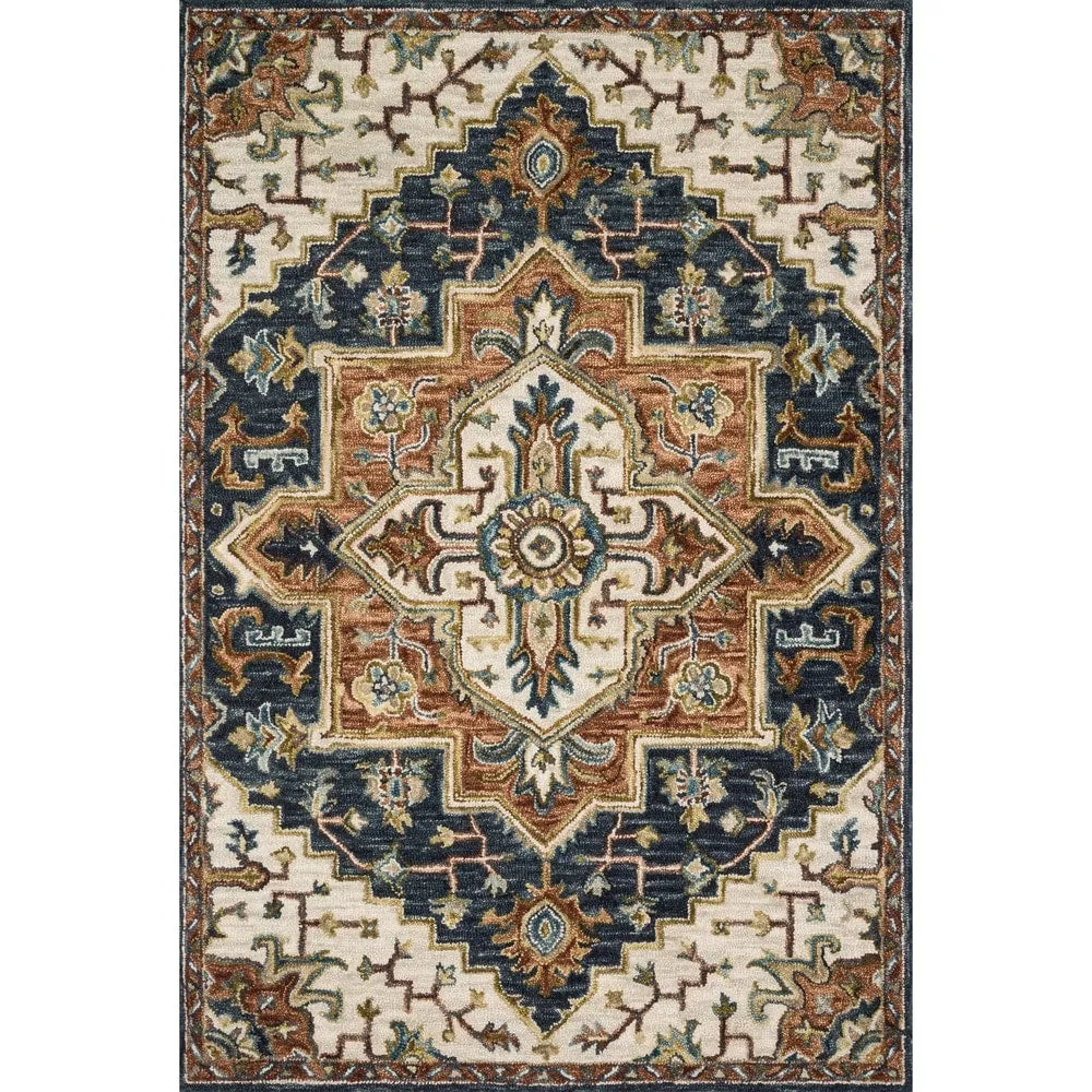 Alexander Home Madeline Traditional Pine 100% Wool Hand-Hooked Rug