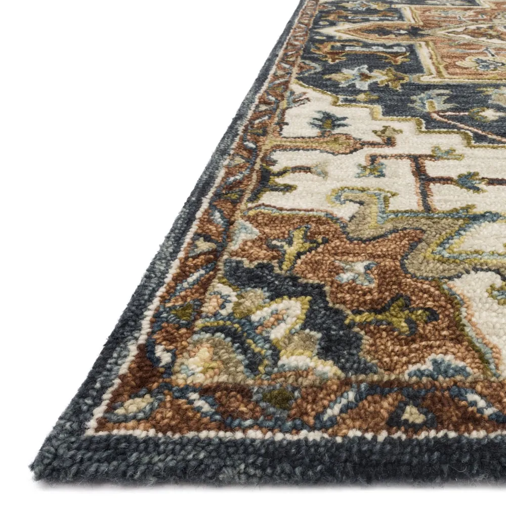 Alexander Home Madeline Traditional Pine 100% Wool Hand-Hooked Rug