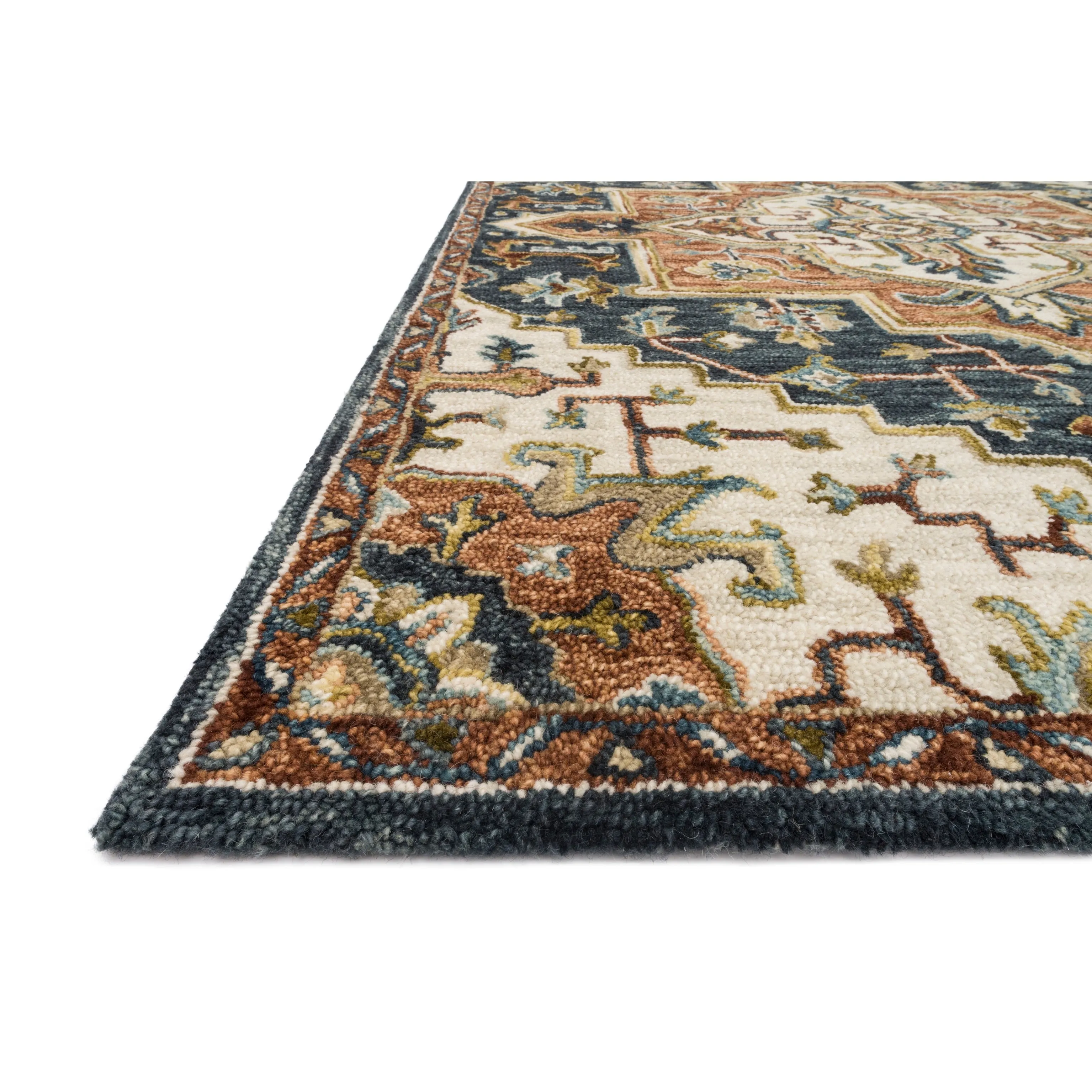 Alexander Home Madeline Traditional Pine 100% Wool Hand-Hooked Rug