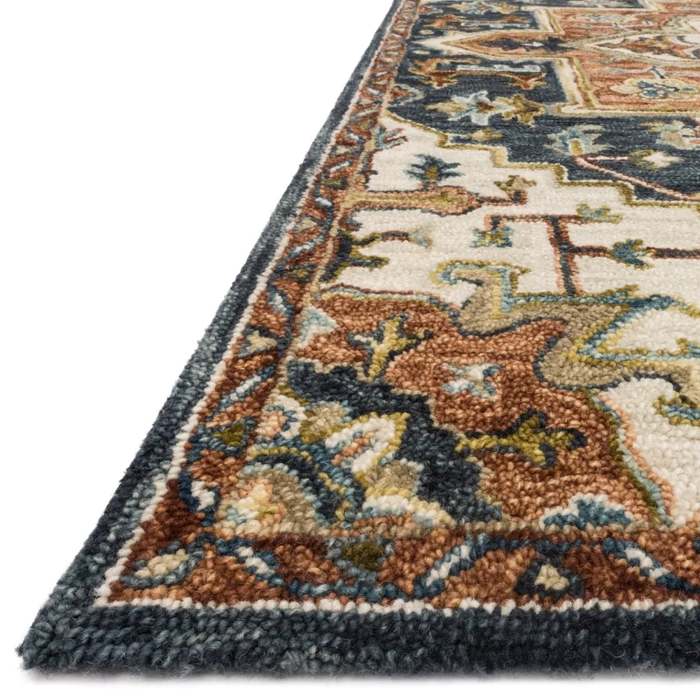 Alexander Home Madeline Traditional Pine 100% Wool Hand-Hooked Rug